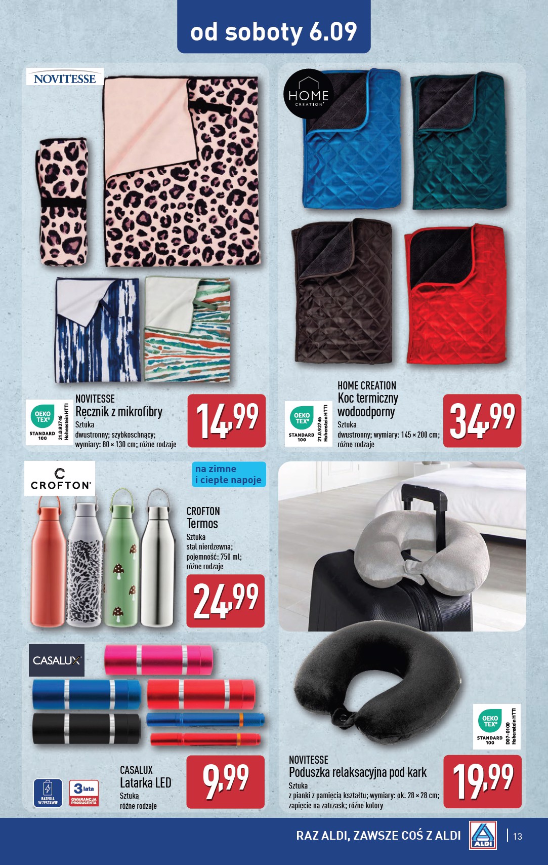 aldi - Gazetka ALDI - Artykuły przemysłowe i tekstylia - ważna od 03.09. do 06.09. - page: 13