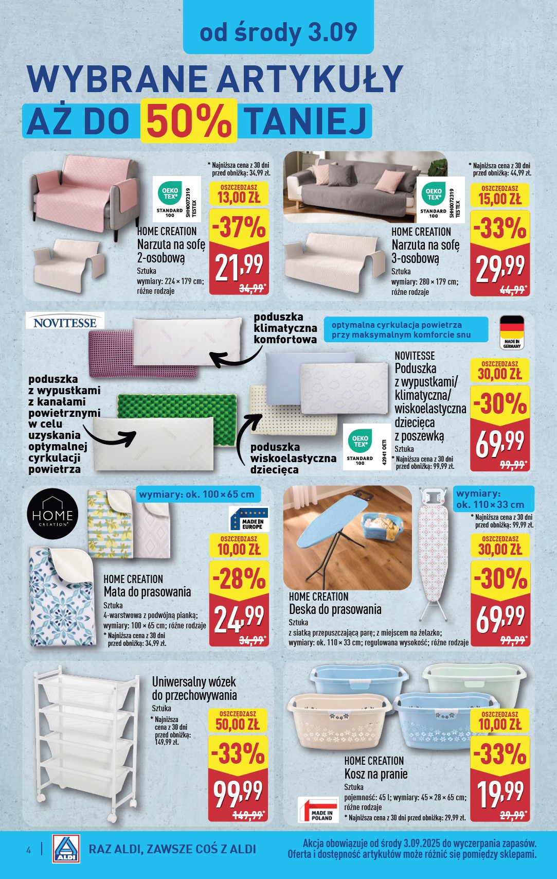 aldi - Gazetka ALDI - Artykuły przemysłowe i tekstylia - ważna od 03.09. do 06.09. - page: 4