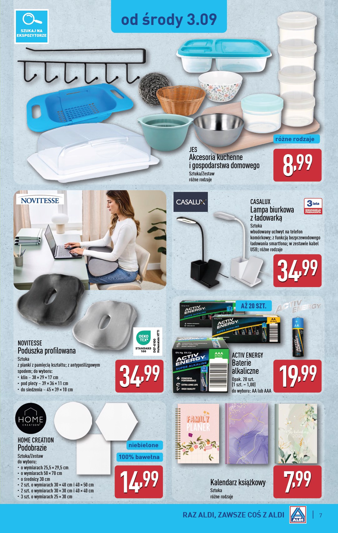 aldi - Gazetka ALDI - Artykuły przemysłowe i tekstylia - ważna od 03.09. do 06.09. - page: 7