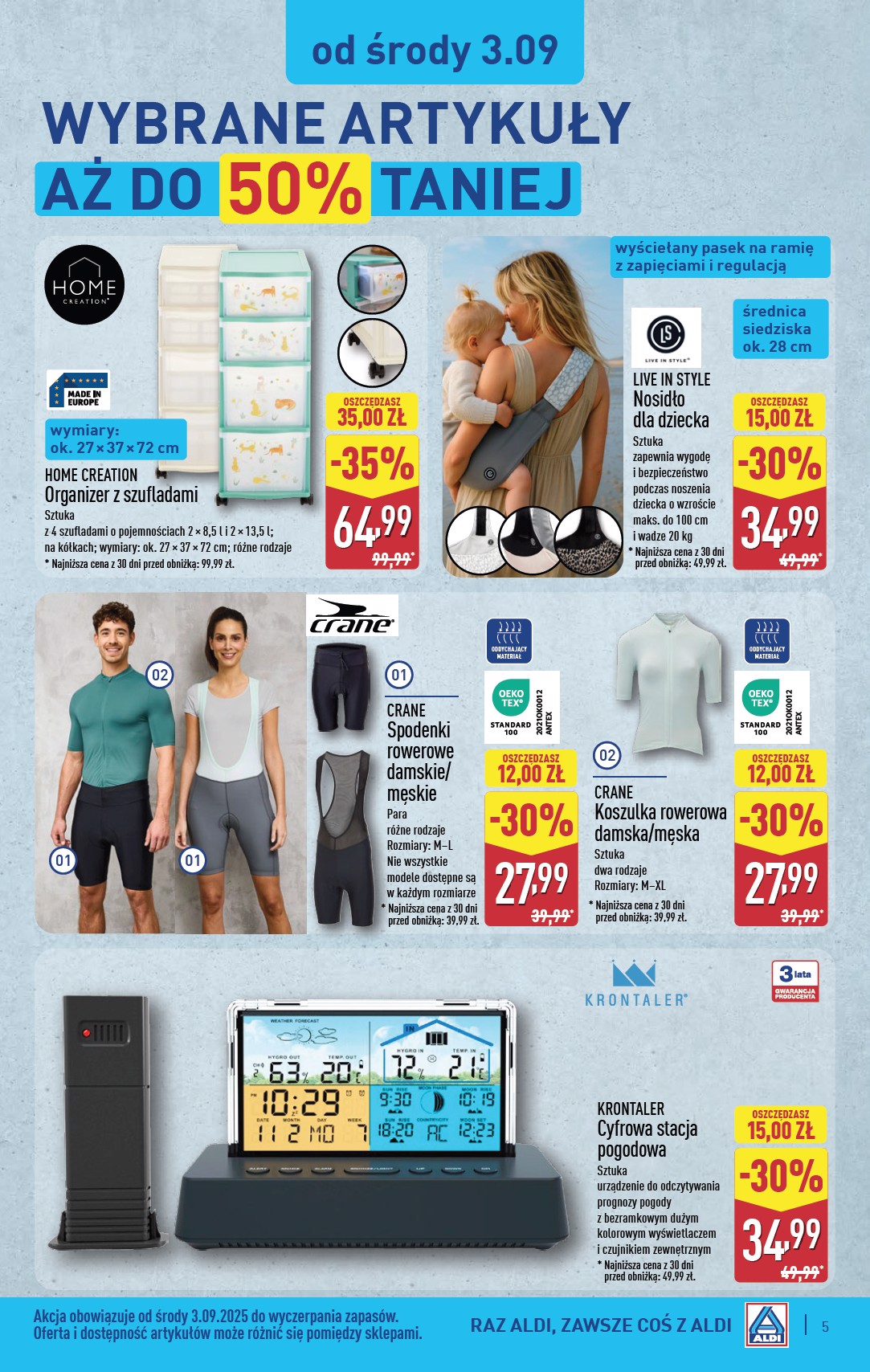 aldi - Gazetka ALDI - Artykuły przemysłowe i tekstylia - ważna od 03.09. do 06.09. - page: 5