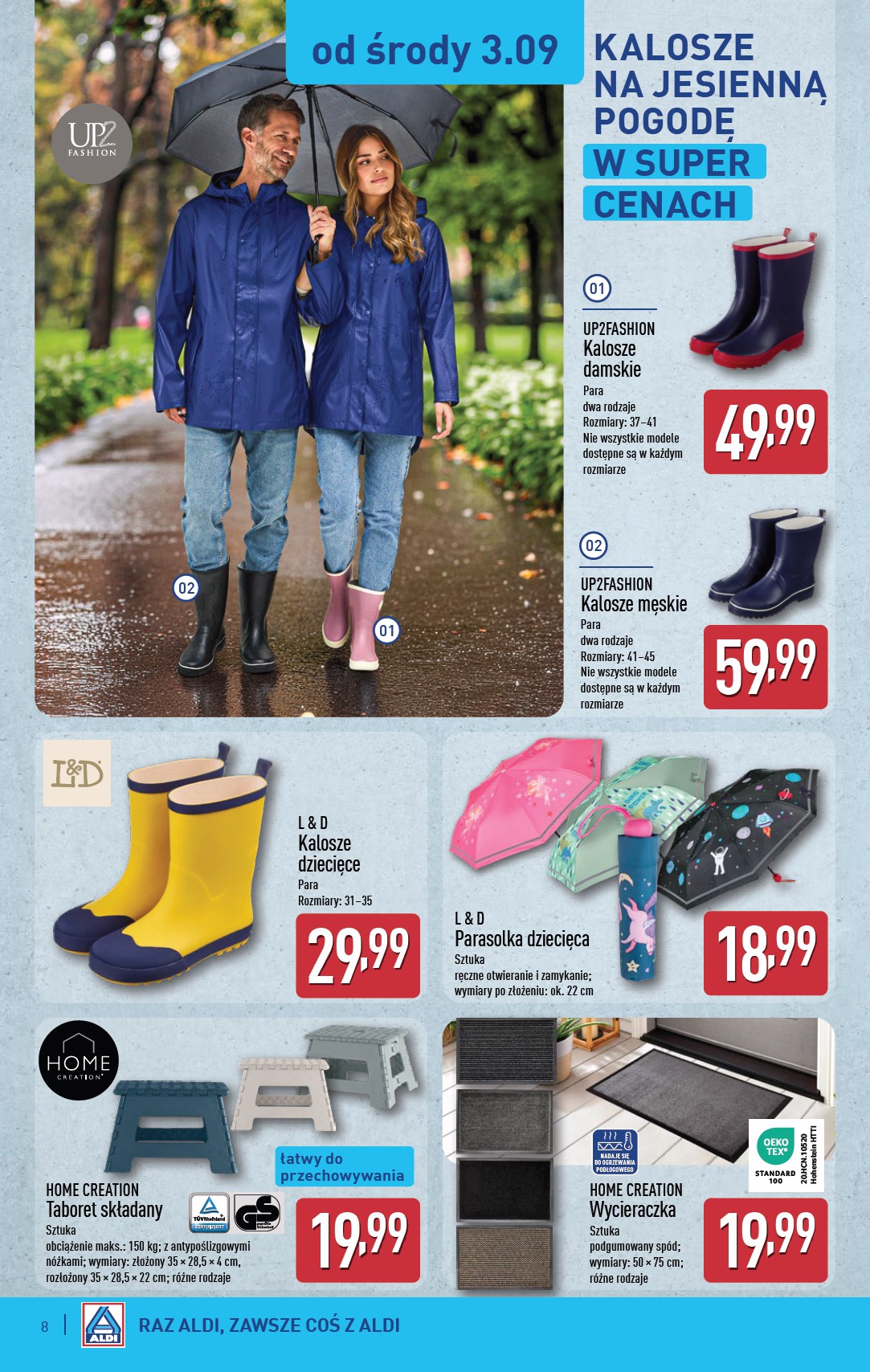 aldi - Gazetka ALDI - Artykuły przemysłowe i tekstylia - ważna od 03.09. do 06.09. - page: 8