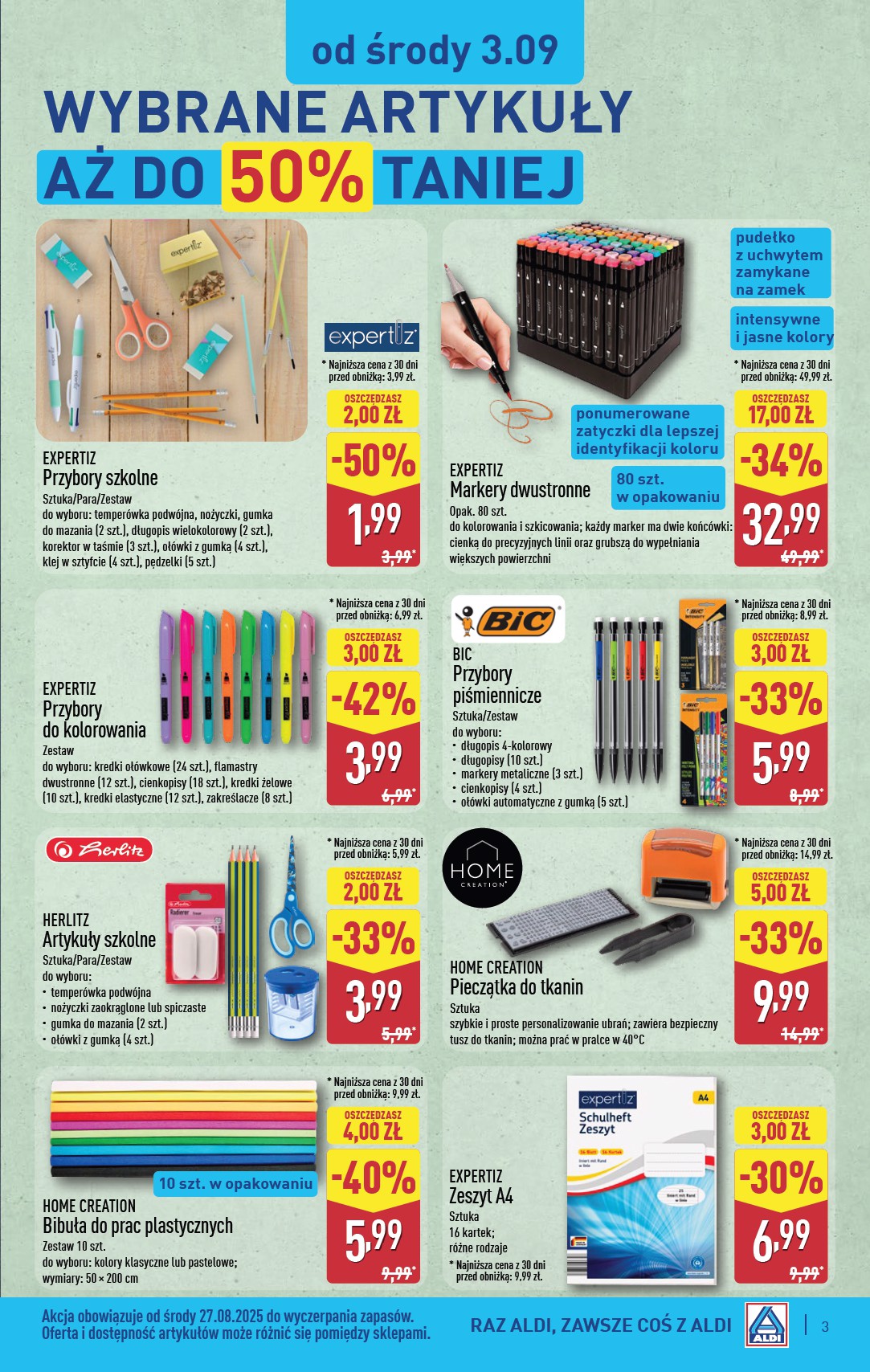 aldi - Gazetka ALDI - Artykuły przemysłowe i tekstylia - ważna od 03.09. do 06.09. - page: 3
