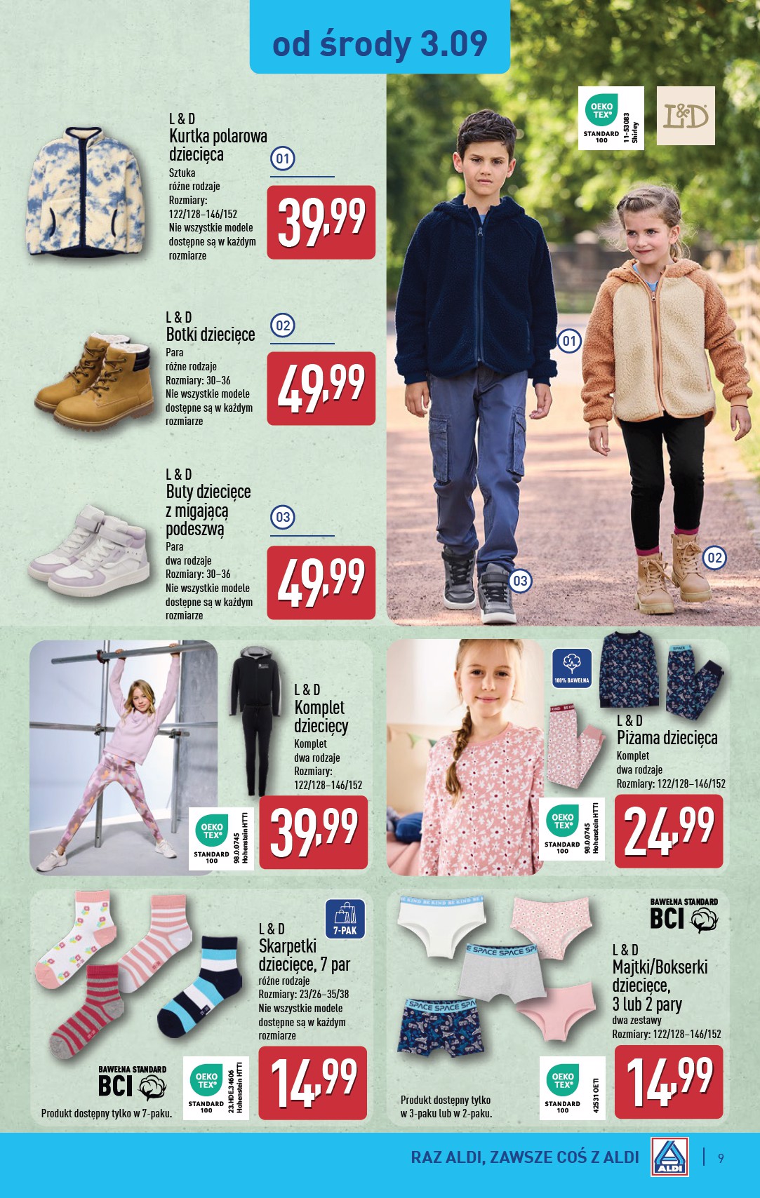 aldi - Gazetka ALDI - Artykuły przemysłowe i tekstylia - ważna od 03.09. do 06.09. - page: 9