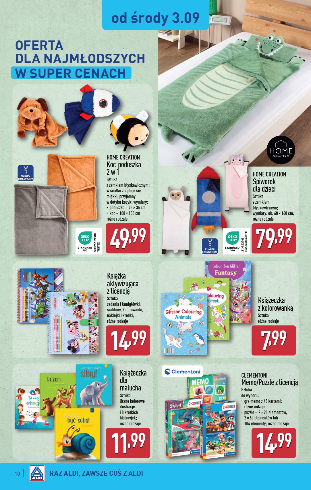 aldi - Gazetka ALDI - Artykuły przemysłowe i tekstylia - ważna od 03.09. do 06.09. - page: 10