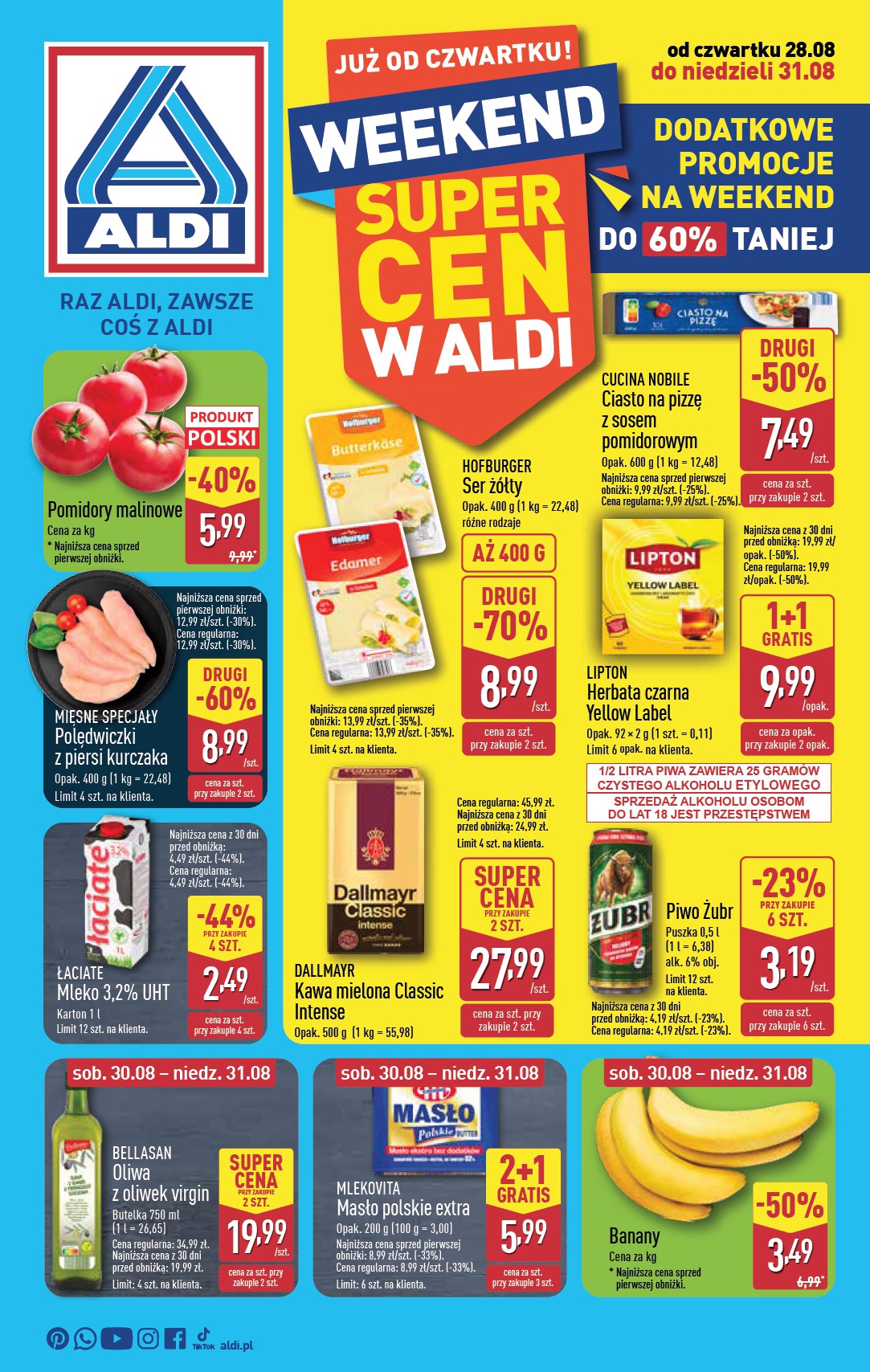 aldi - Gazetka ALDI - Oferta weekendowa - ważna od 28.08. do 31.08. - page: 1