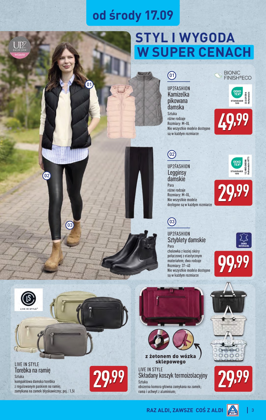 aldi - Gazetka ALDI - Artykuły przemysłowe i tekstylia - ważna od 17.09. do 20.09. - page: 3