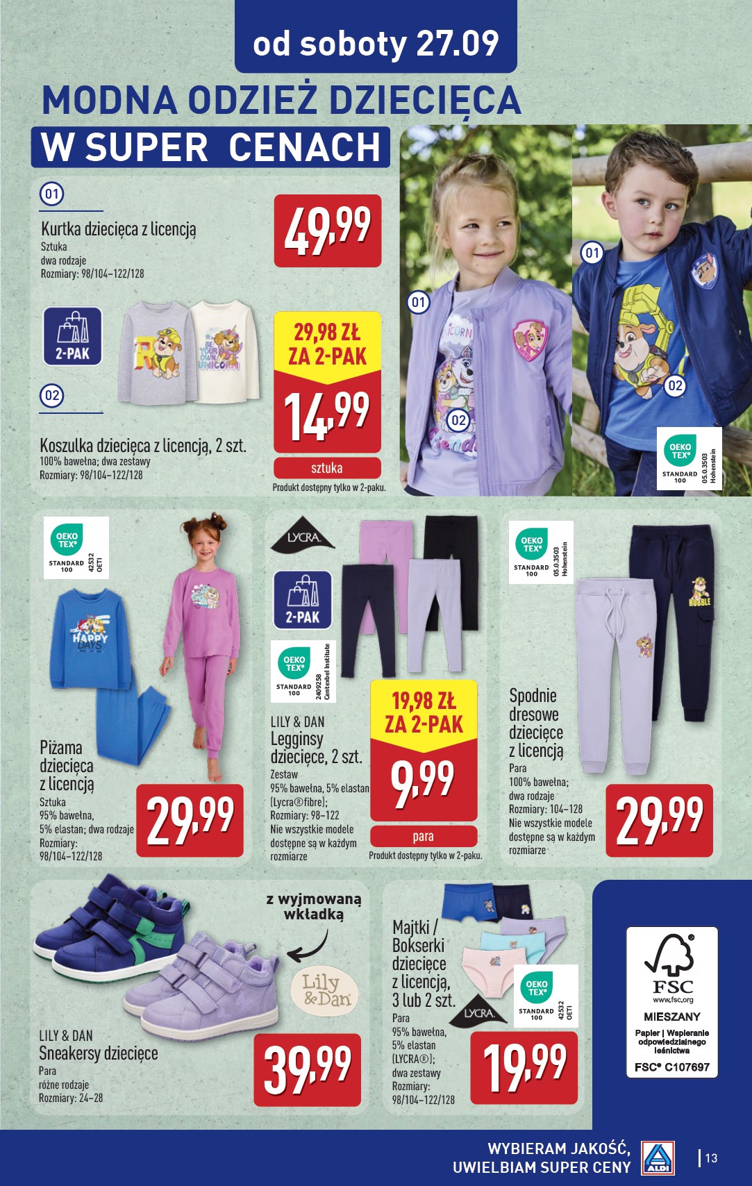 aldi - Gazetka ALDI - Artykuły przemysłowe i tekstylia - ważna od 22.09. do 27.09. - page: 13