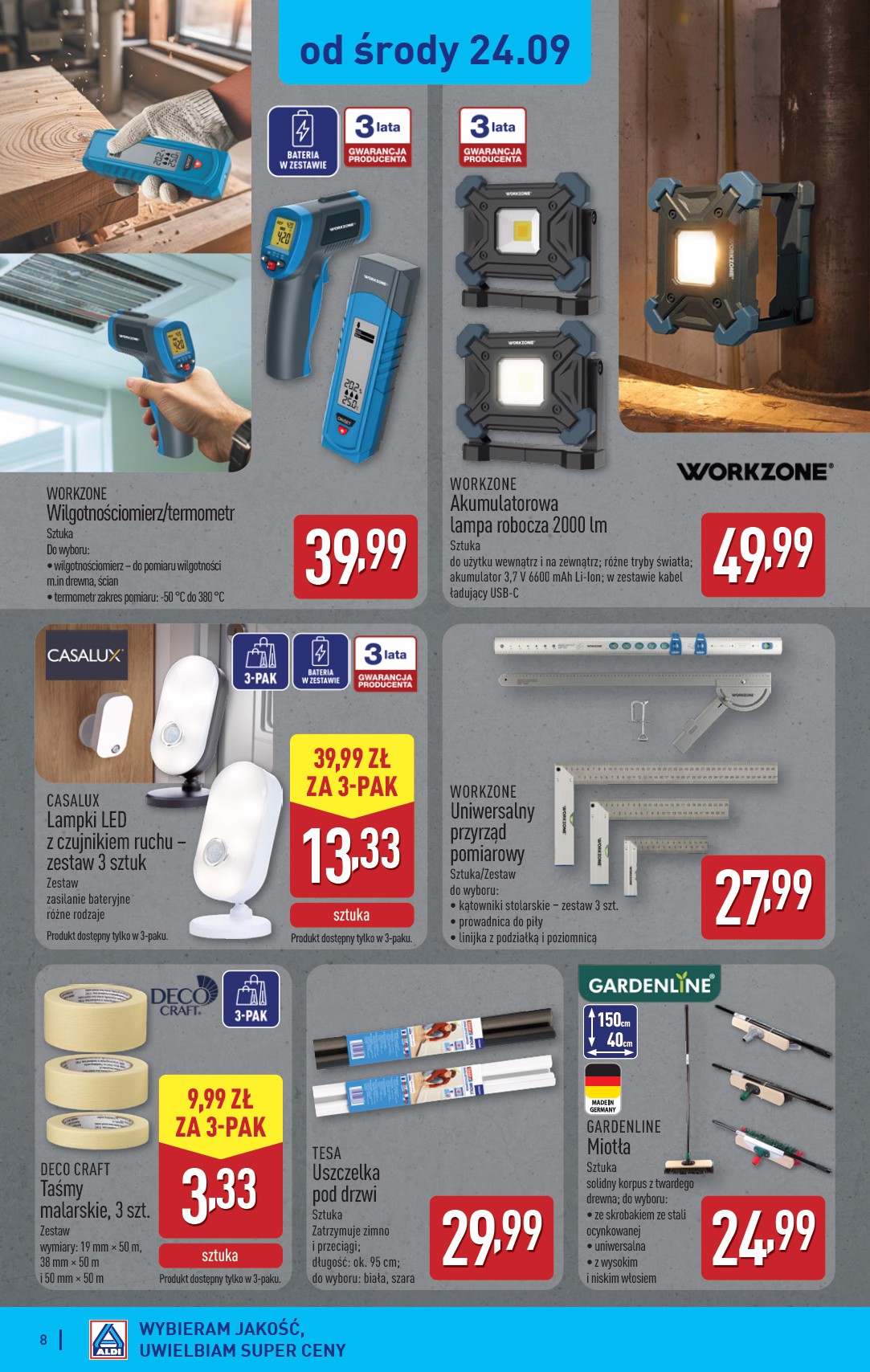 aldi - Gazetka ALDI - Artykuły przemysłowe i tekstylia - ważna od 22.09. do 27.09. - page: 8