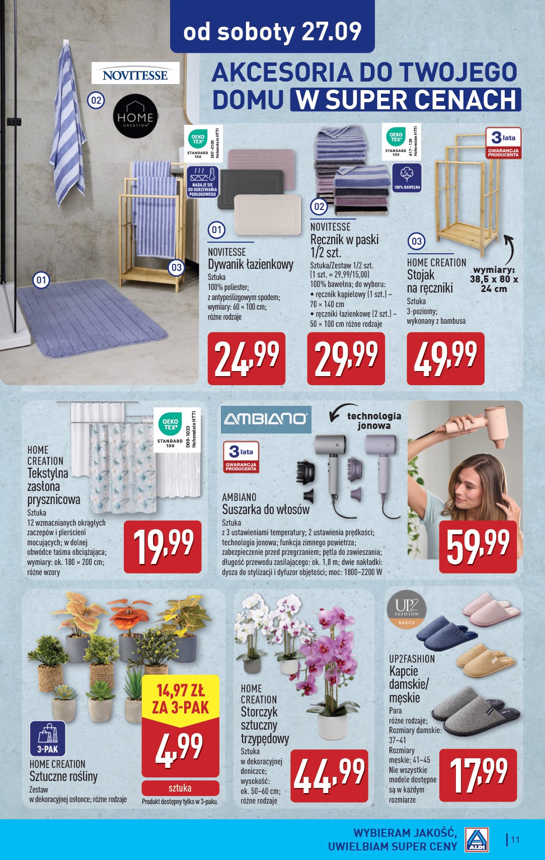 aldi - Gazetka ALDI - Artykuły przemysłowe i tekstylia - ważna od 22.09. do 27.09. - page: 11