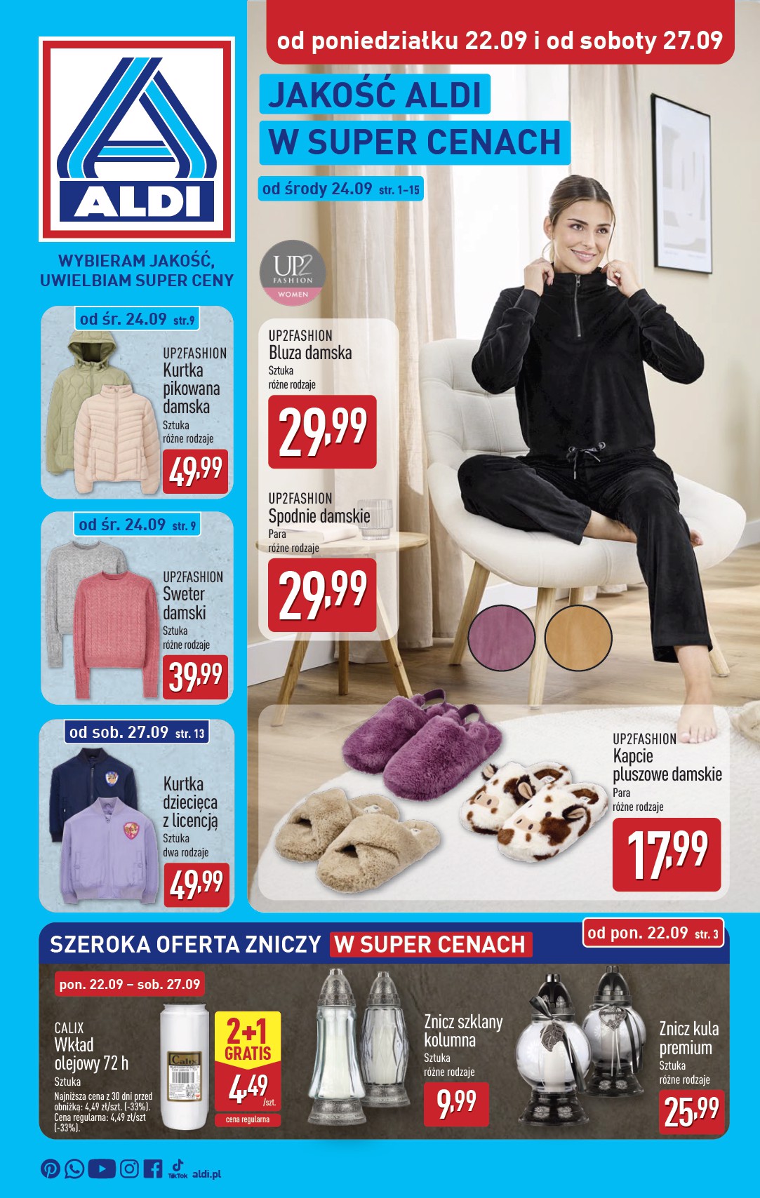 aldi - Gazetka ALDI - Artykuły przemysłowe i tekstylia - ważna od 22.09. do 27.09.