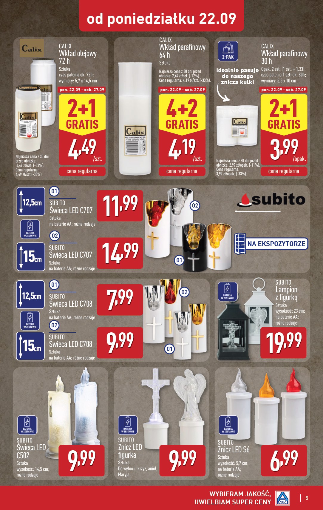 aldi - Gazetka ALDI - Artykuły przemysłowe i tekstylia - ważna od 22.09. do 27.09. - page: 5