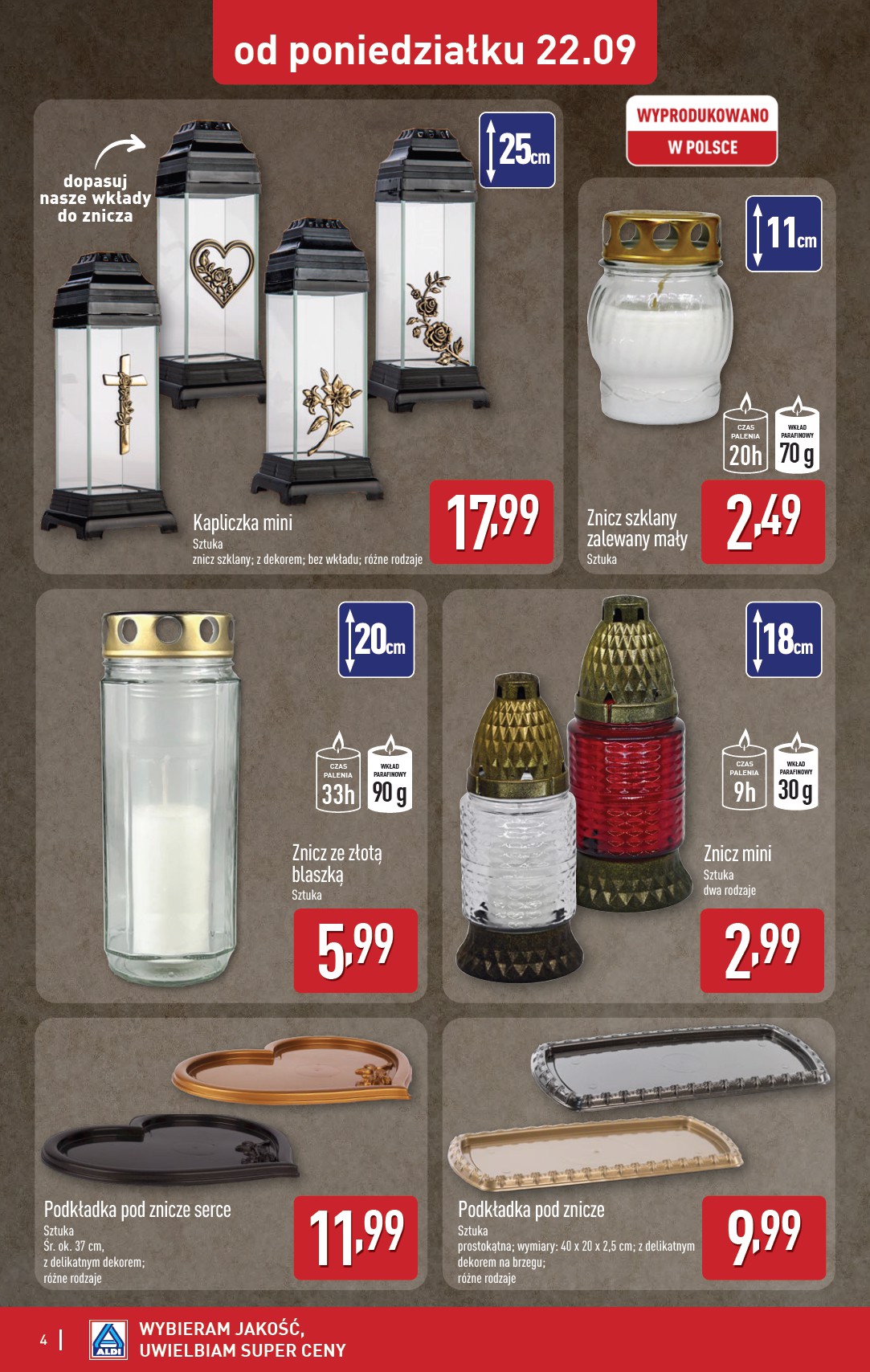 aldi - Gazetka ALDI - Artykuły przemysłowe i tekstylia - ważna od 22.09. do 27.09. - page: 4