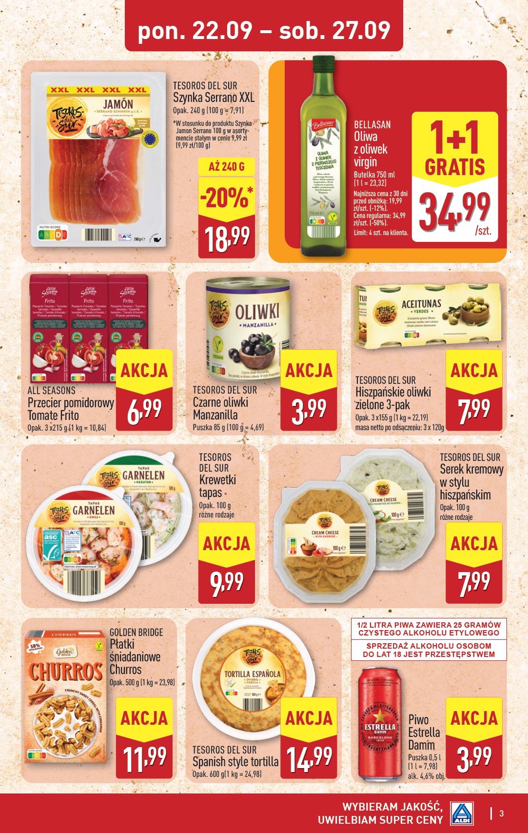 aldi - Gazetka ALDI - Tydzień Hiszpański - ważna od 22.09. do 27.09. - page: 3