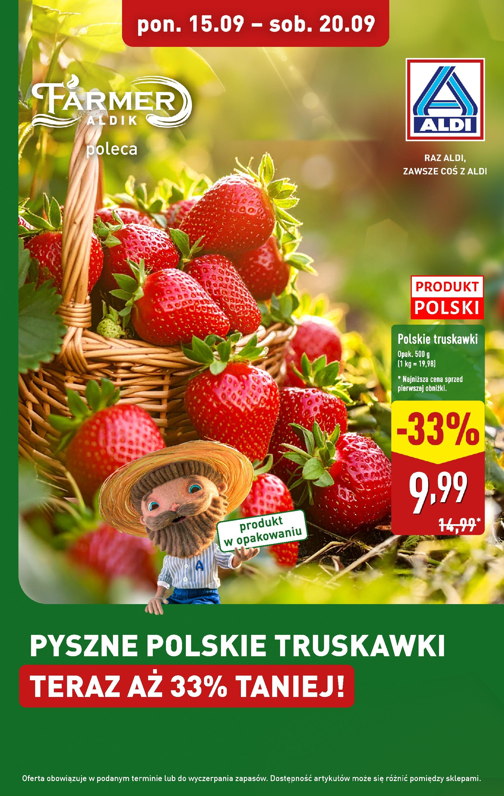 aldi - Gazetka ALDI - Truskawki - ważna od 15.09. do 20.09.