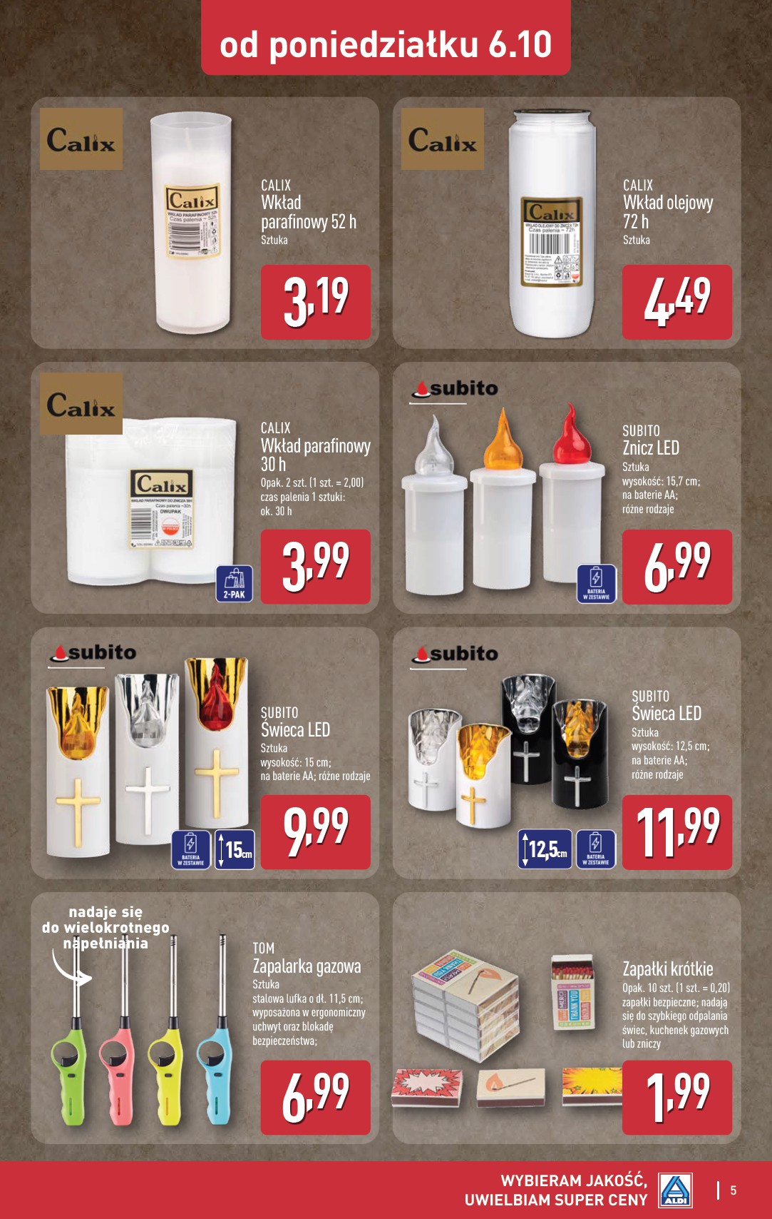 aldi - Gazetka ALDI - Światełko pamięci - ważna od 06.10. do 11.10. - page: 5