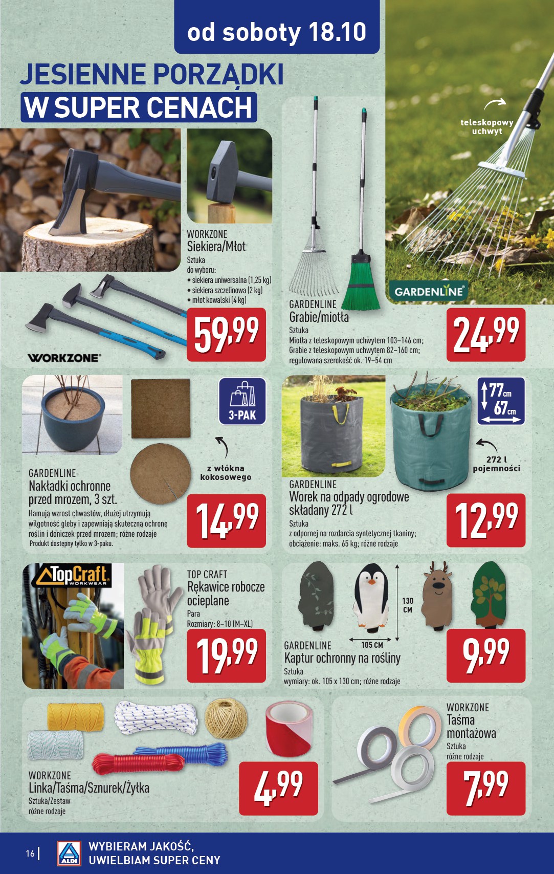 aldi - Gazetka ALDI - Artykuły przemysłowe i tekstylia - ważna od 13.10. do 18.10. - page: 16