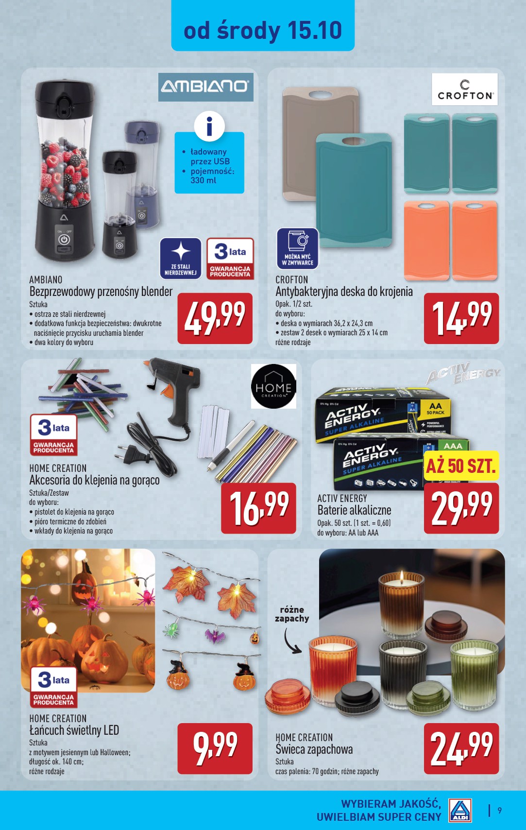 aldi - Gazetka ALDI - Artykuły przemysłowe i tekstylia - ważna od 13.10. do 18.10. - page: 9
