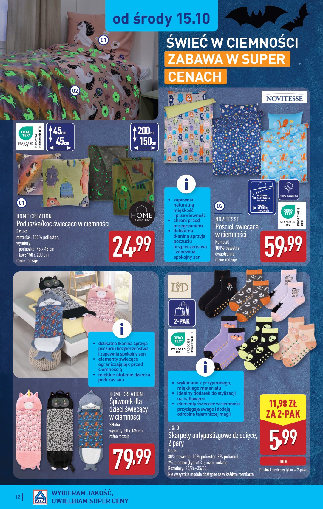 aldi - Gazetka ALDI - Artykuły przemysłowe i tekstylia - ważna od 13.10. do 18.10. - page: 12