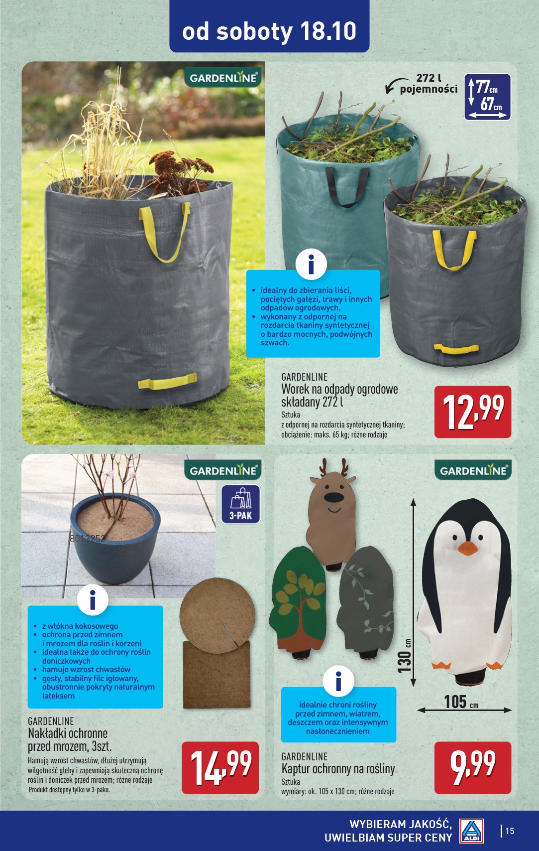 aldi - Gazetka ALDI - Artykuły przemysłowe i tekstylia - ważna od 13.10. do 18.10. - page: 15