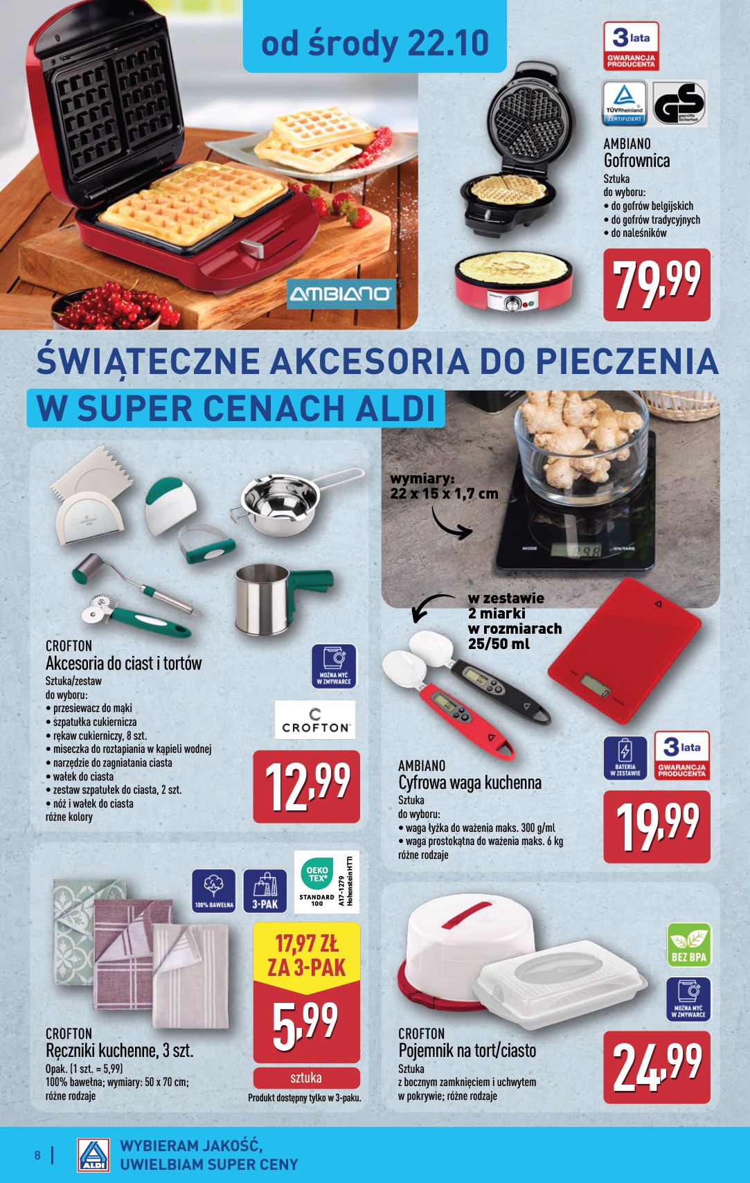 aldi - Gazetka ALDI - Artykuły przemysłowe i tekstylia - ważna od 22.10. do 25.10. - page: 8