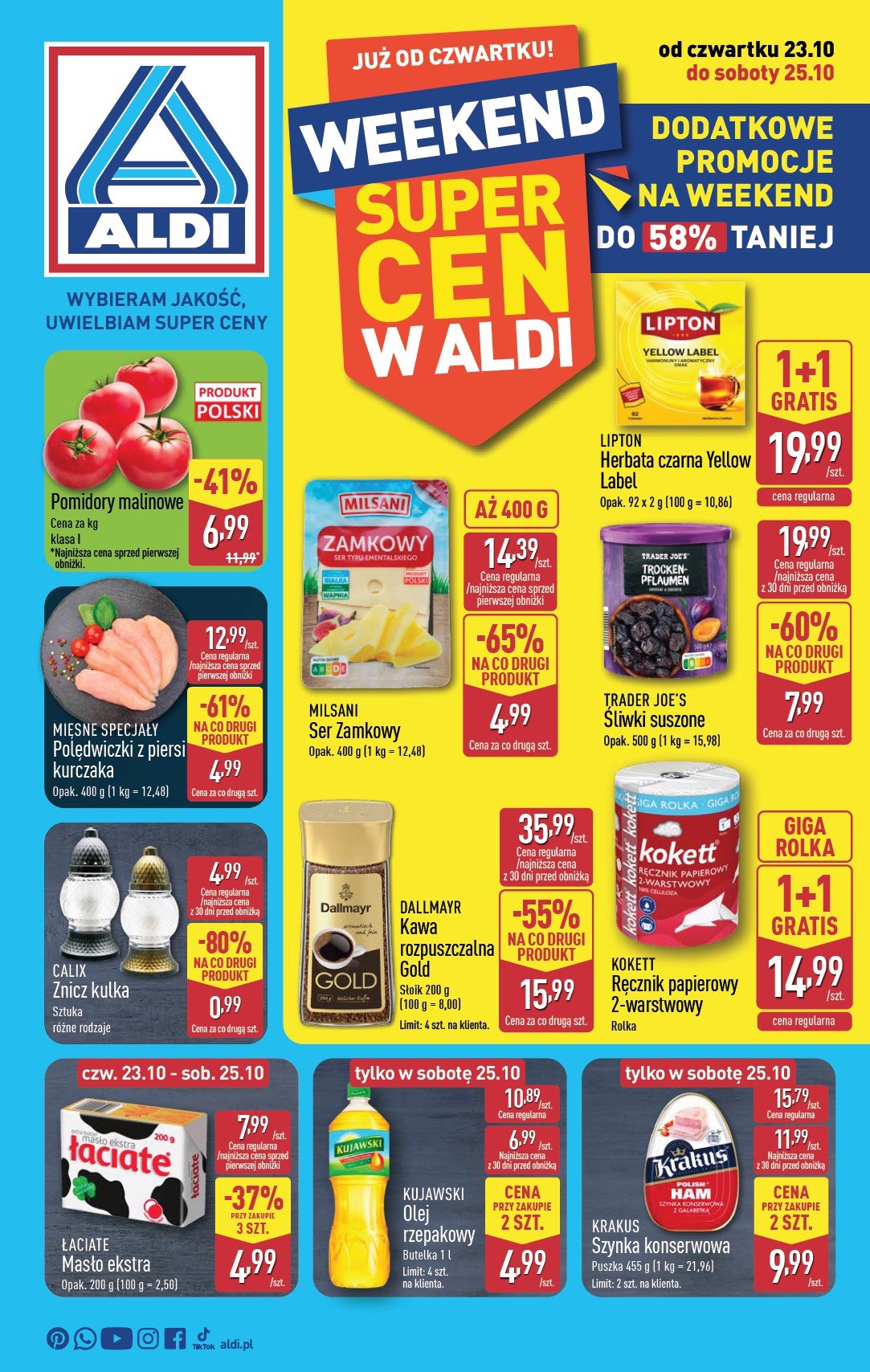 aldi - Gazetka ALDI - Oferta weekendowa - ważna od 23.10. do 25.10.