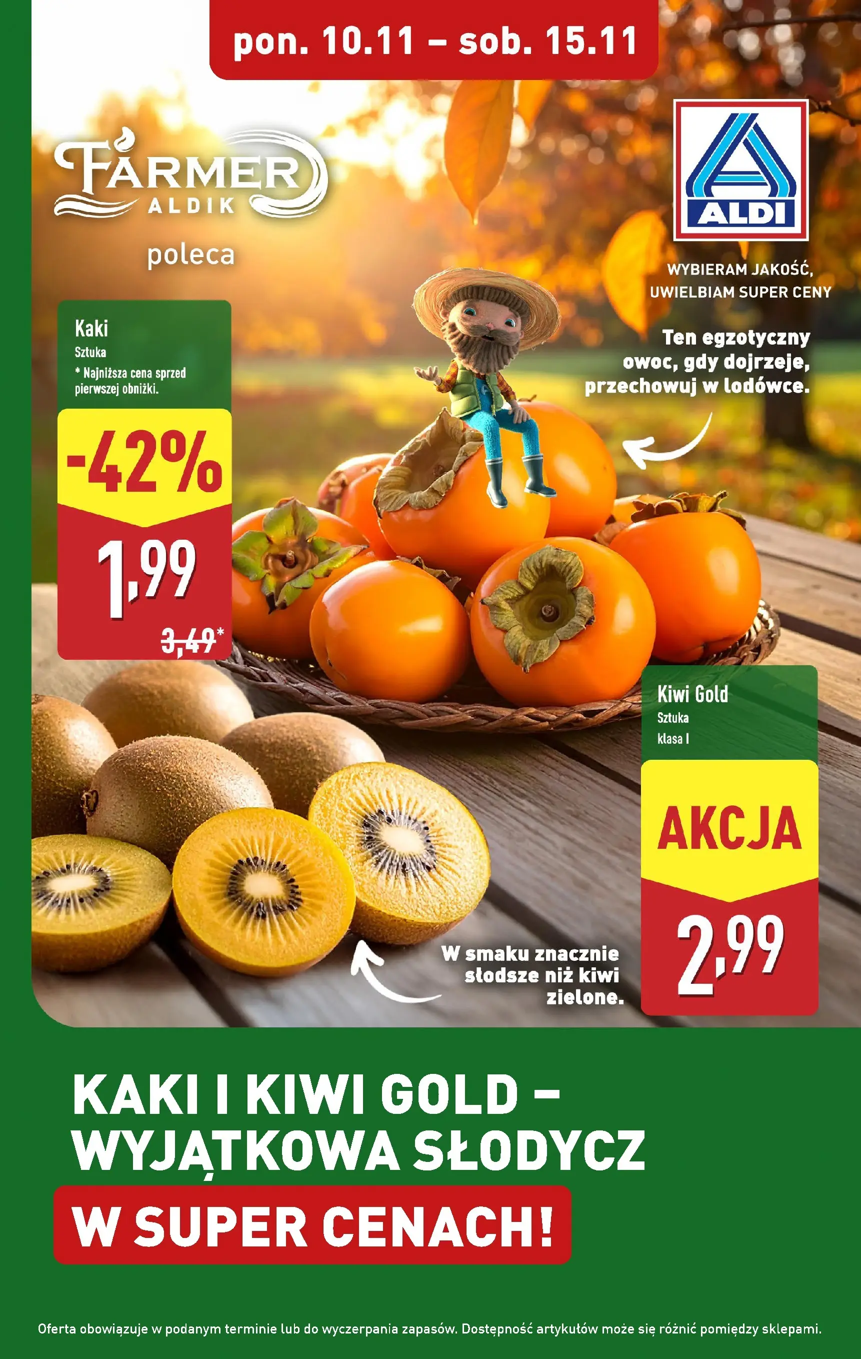 aldi - Gazetka ALDI - Kaki i kiwi taniej - ważna od 10.11. do 15.11.