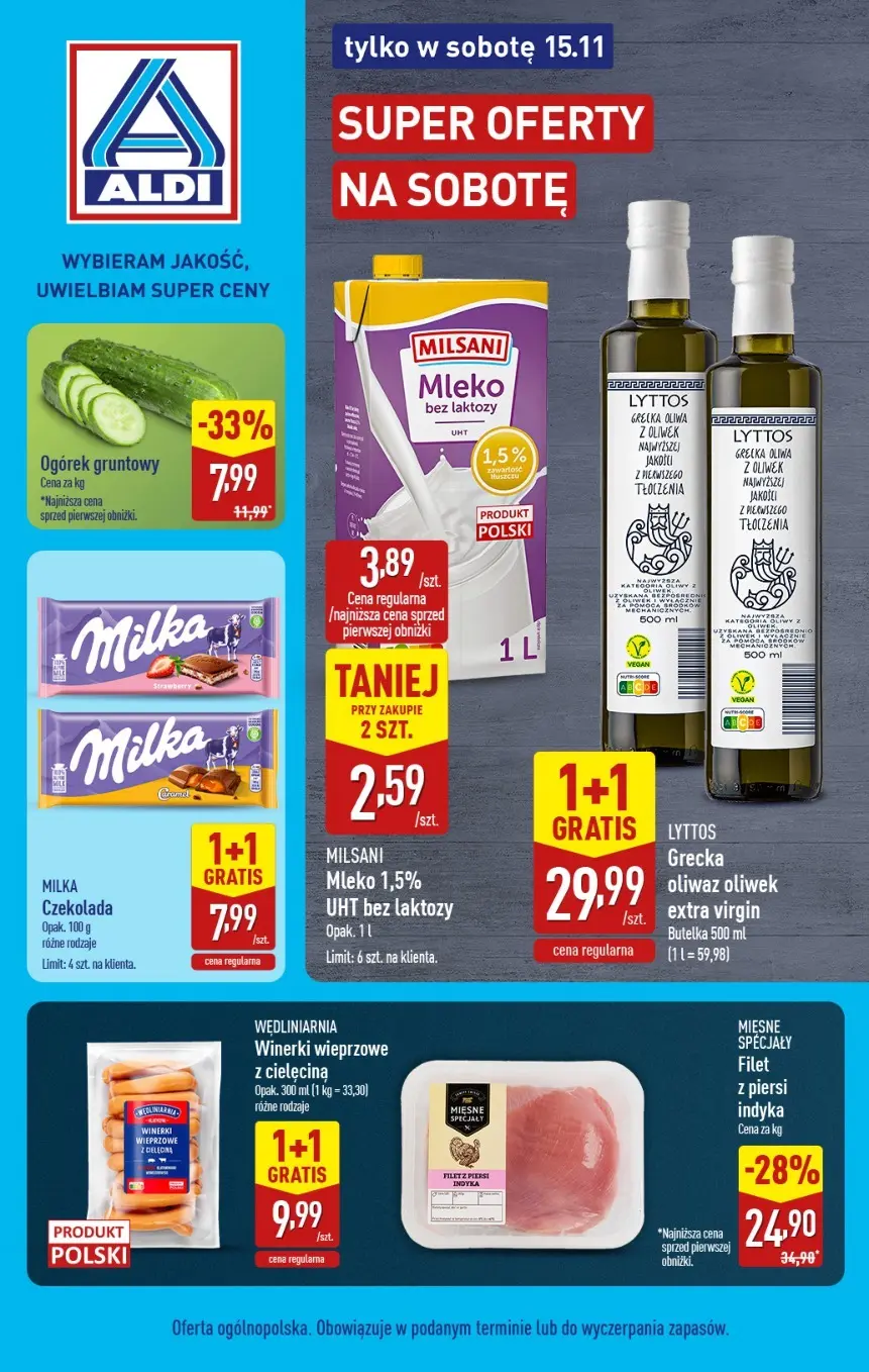 aldi - Gazetka ALDI - Super oferta na sobotę - ważna od 15.11. do 15.11.