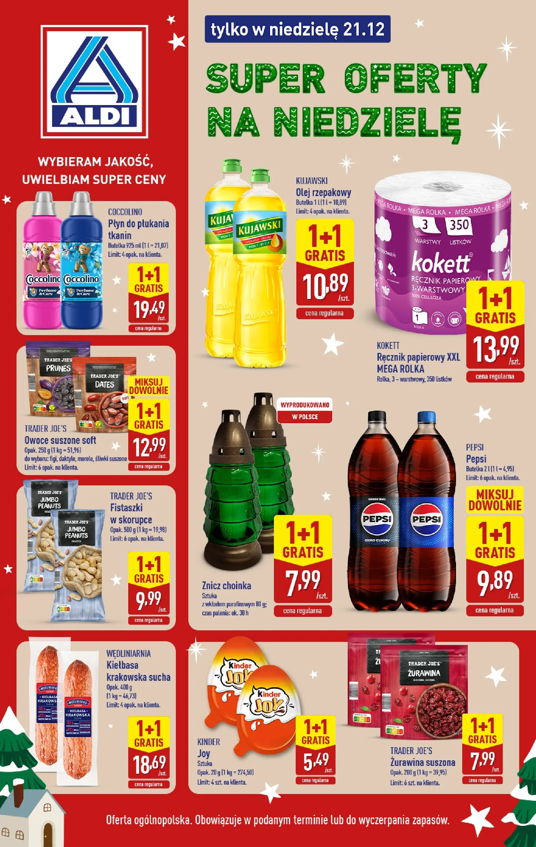 aldi - Gazetka ALDI - Super oferty na niedzielę - ważna od 21.12. do 21.12.