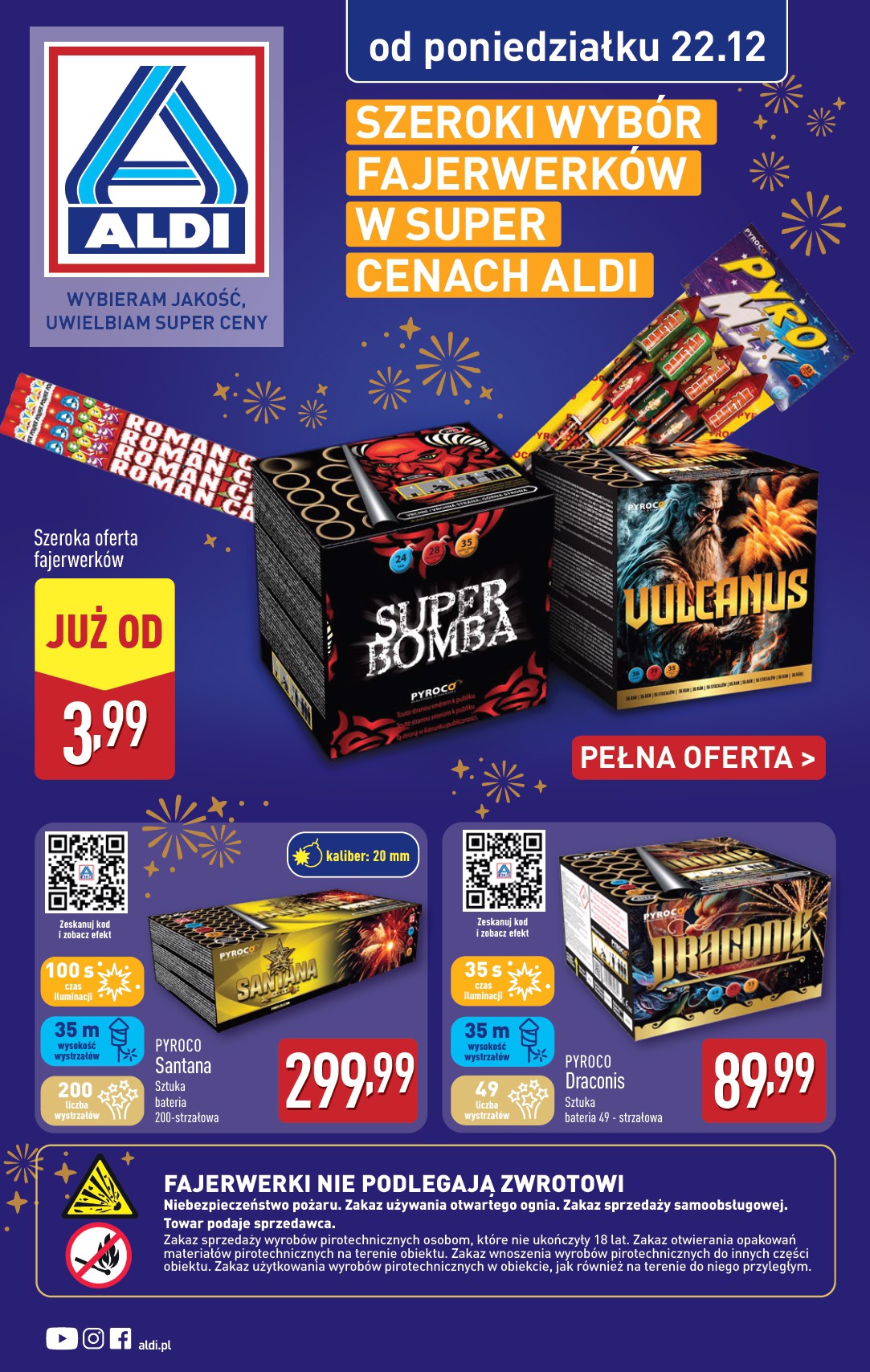 aldi - Gazetka ALDI - Fajerwerki - ważna od 22.12. do 31.12.