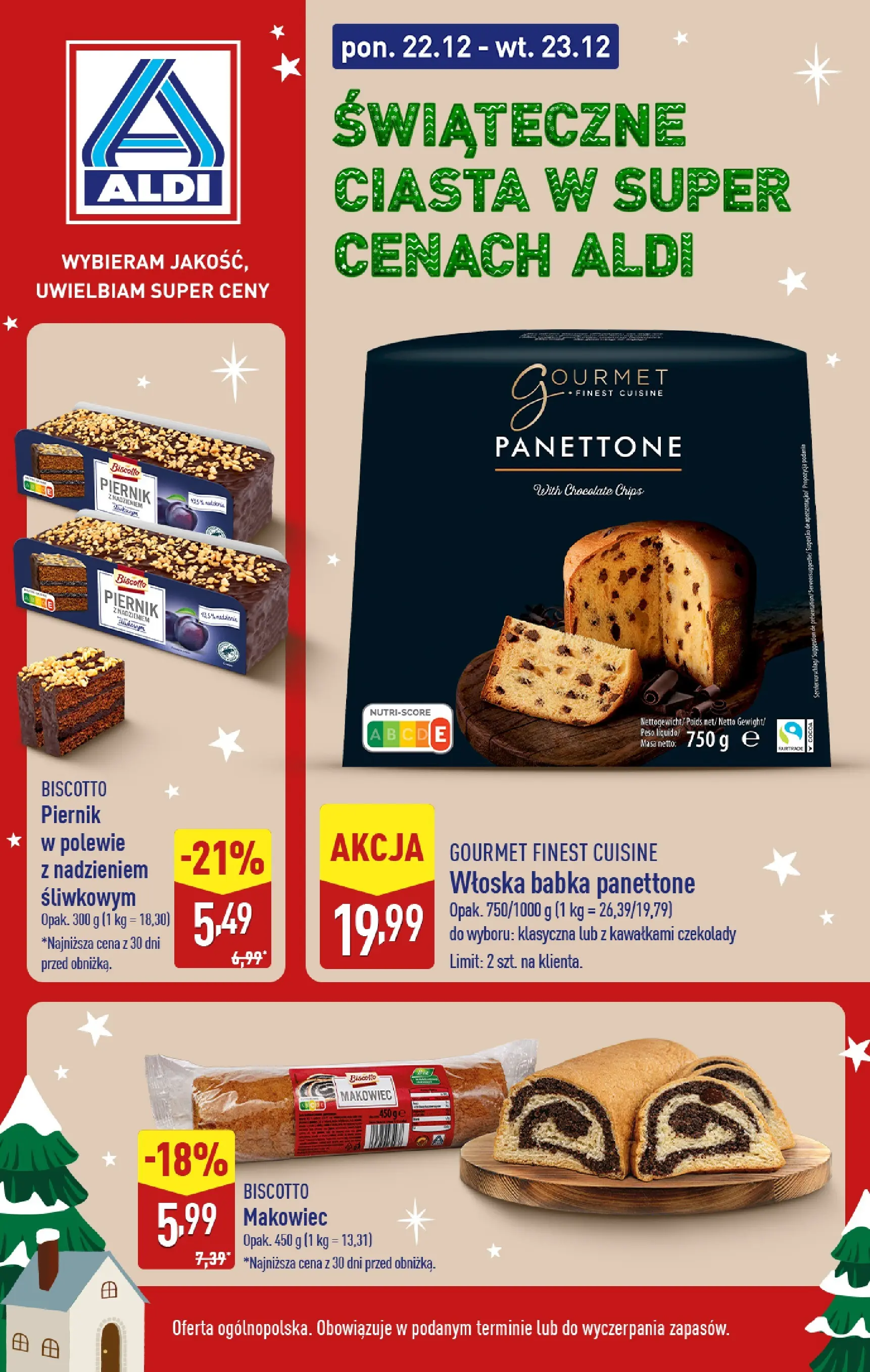 aldi - Gazetka ALDI - Świąteczne ciasta - ważna od 22.12. do 23.12.