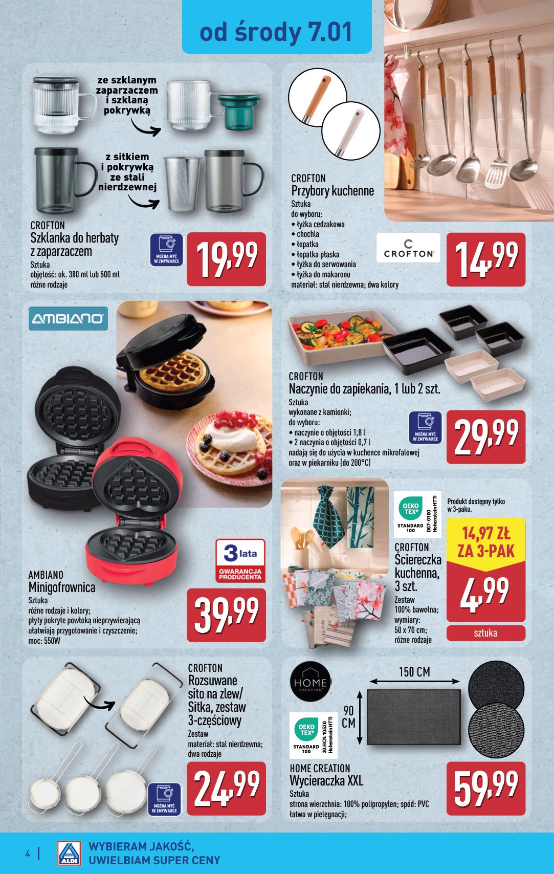 aldi - Gazetka ALDI - Artykuły przemysłowe i tekstylia - ważna od 07.01. do 10.01. - page: 4