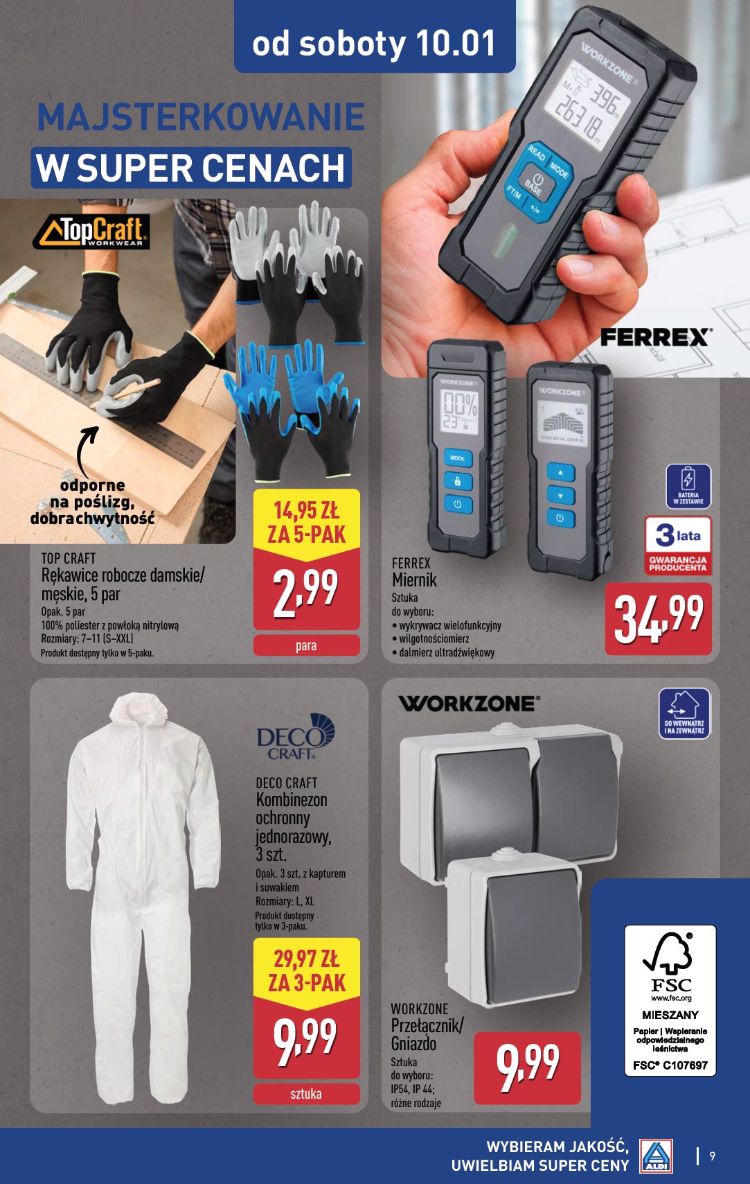 aldi - Gazetka ALDI - Artykuły przemysłowe i tekstylia - ważna od 07.01. do 10.01. - page: 9