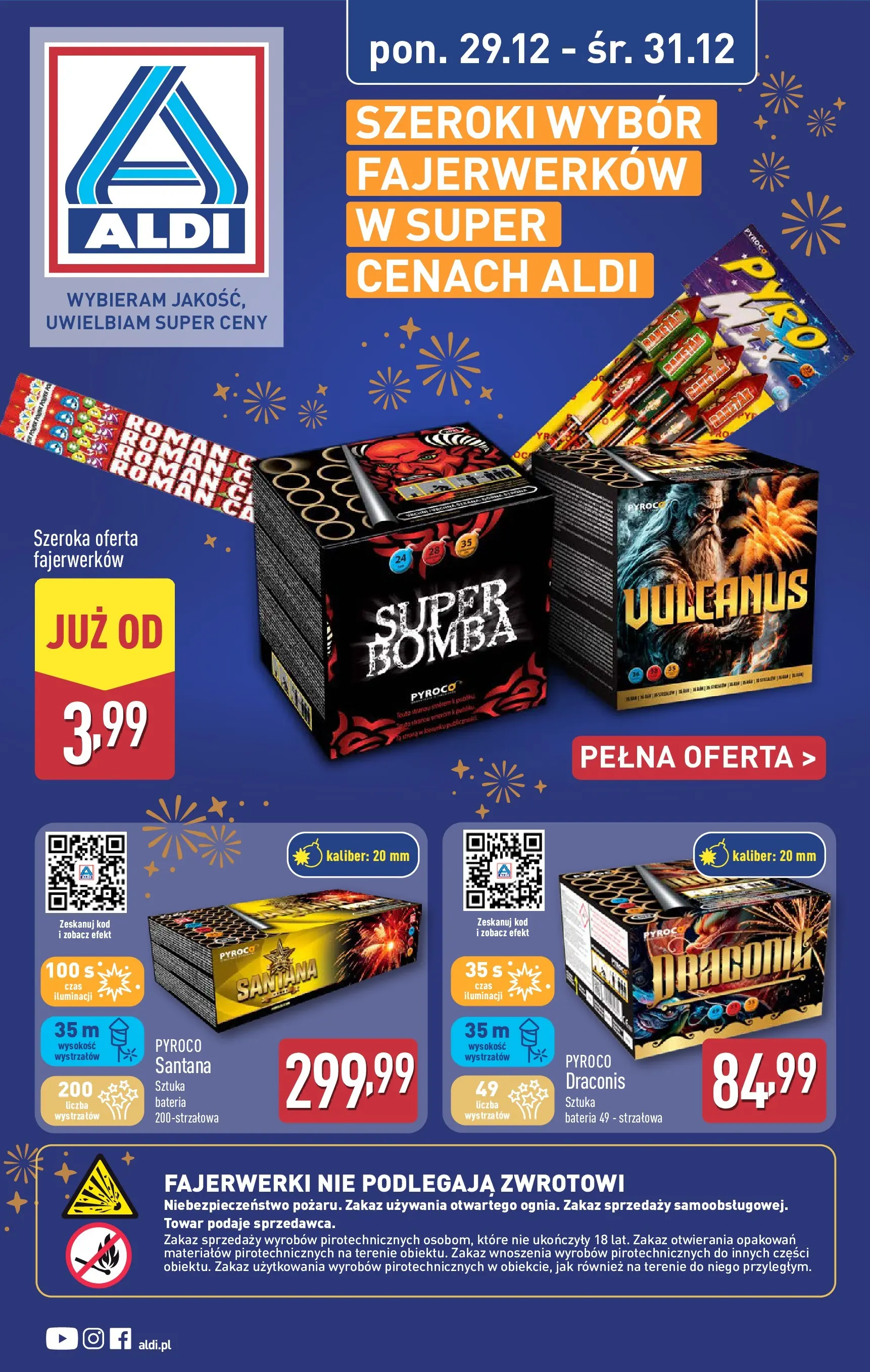 aldi - Gazetka ALDI - Fajerwerki w ALDI - ważna od 29.12. do 31.12.