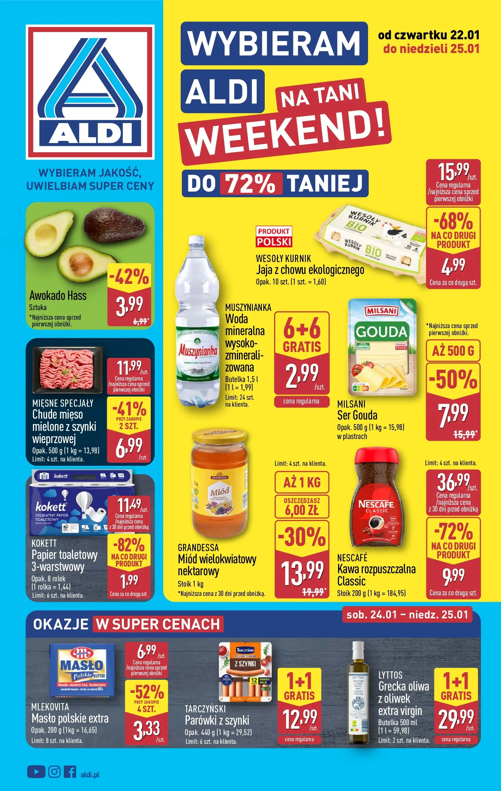 aldi - Gazetka ALDI - Tani weekend - ważna od 22.01. do 25.01.