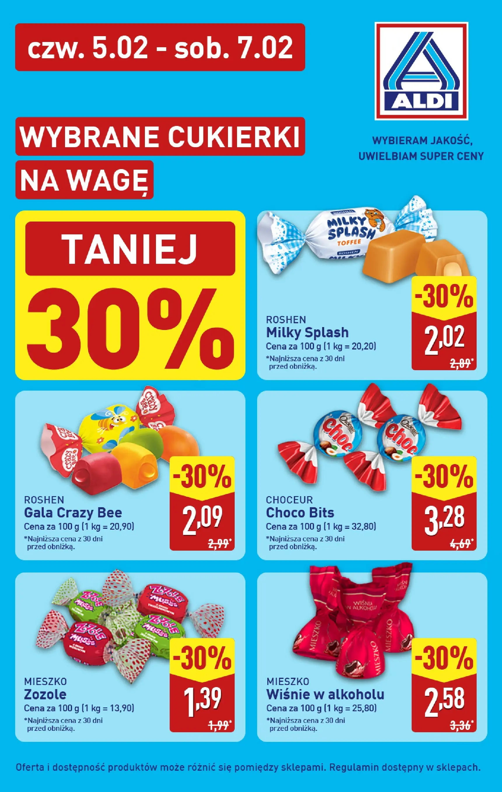 aldi - Gazetka ALDI - Wybrane cukierki taniej - ważna od 05.02.2026 do 07.02.2026