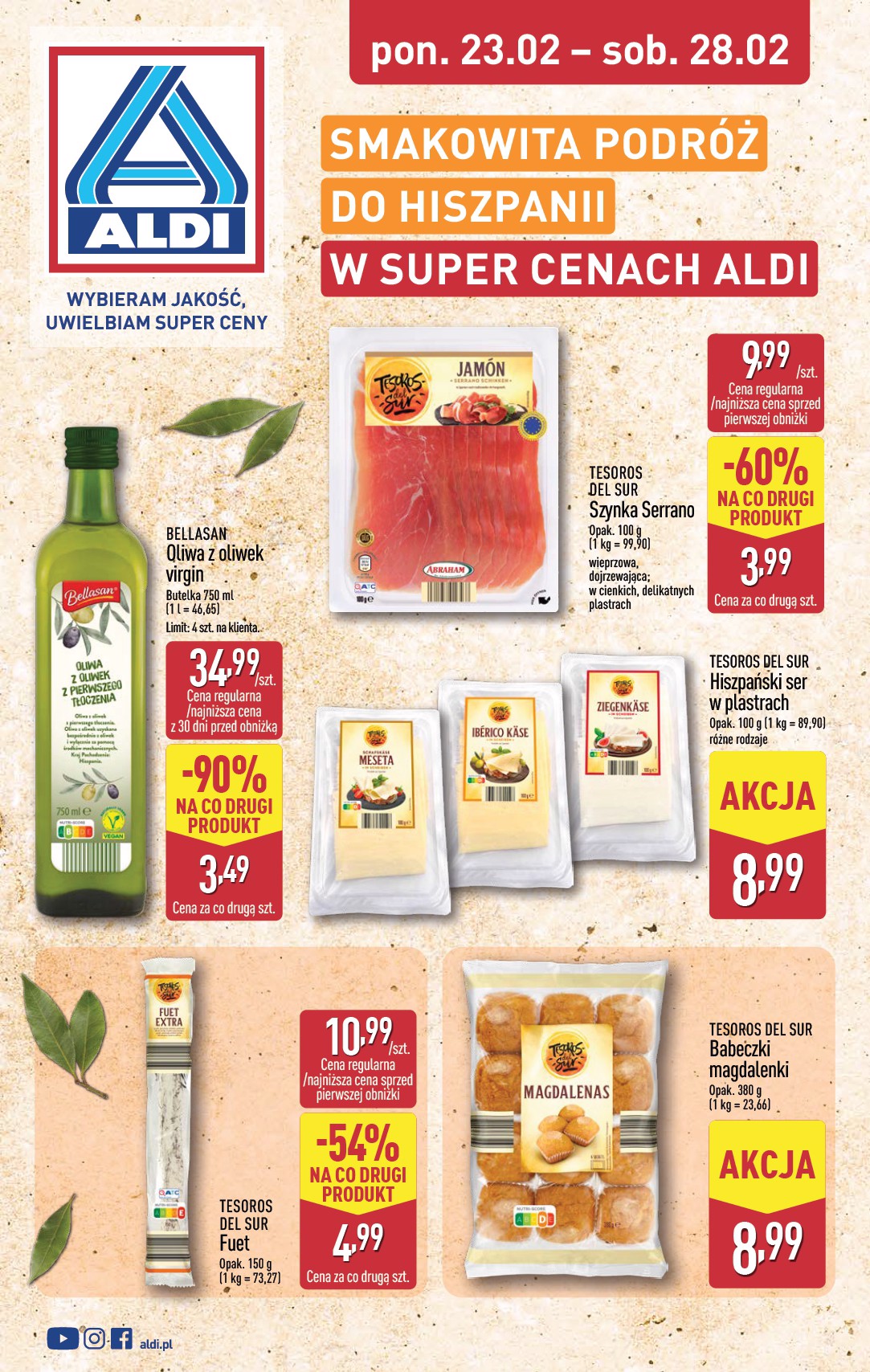 aldi - Gazetka ALDI - Smakowita podróż do Hiszpanii - ważna od 23.02.2026 do 28.02.2026