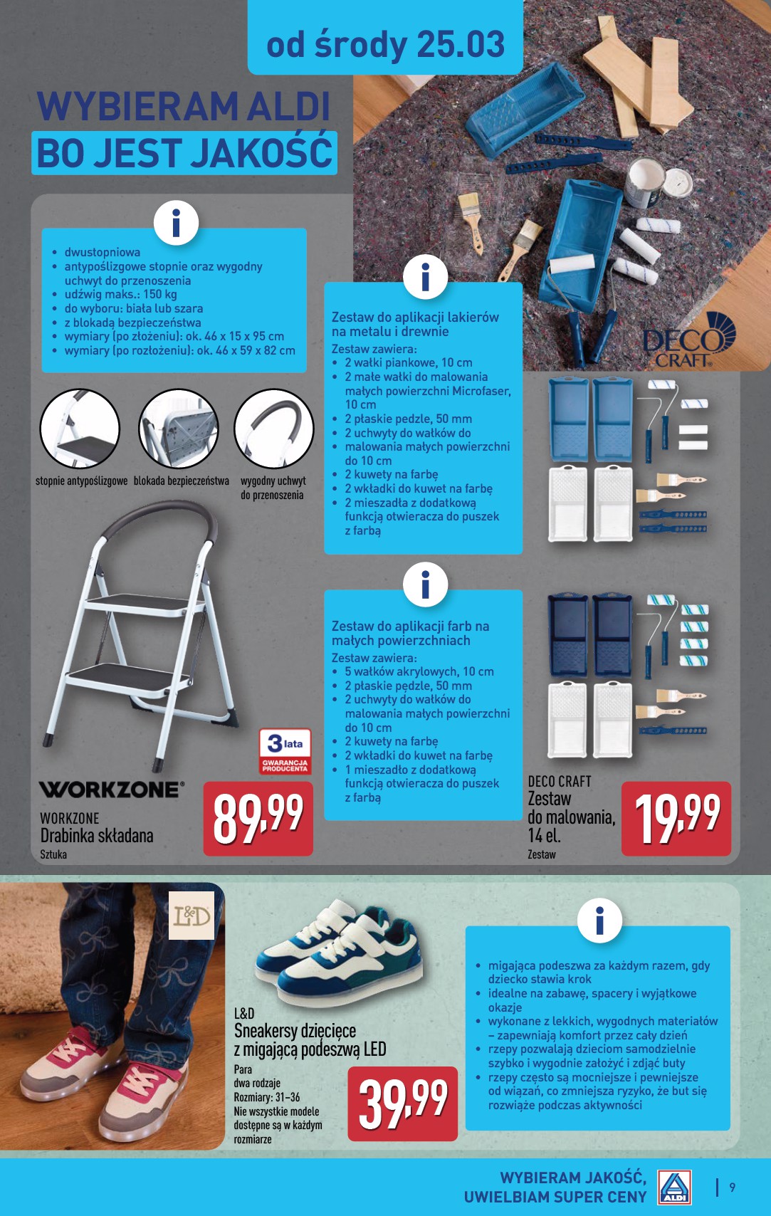 aldi - Gazetka ALDI - Artykuły przemysłowe i tekstylia - ważna od 25.03.2026 do 28.03.2026 - page: 9