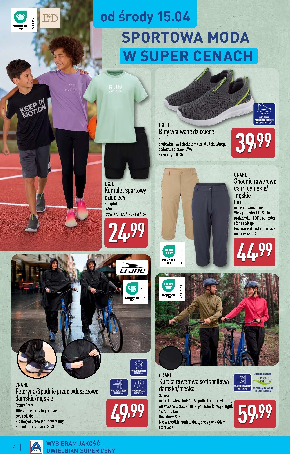 aldi - Nowa gazetka ALDI - Sportowa Moda ważna od 15.04.2026 do 18.04.2026 - page: 4