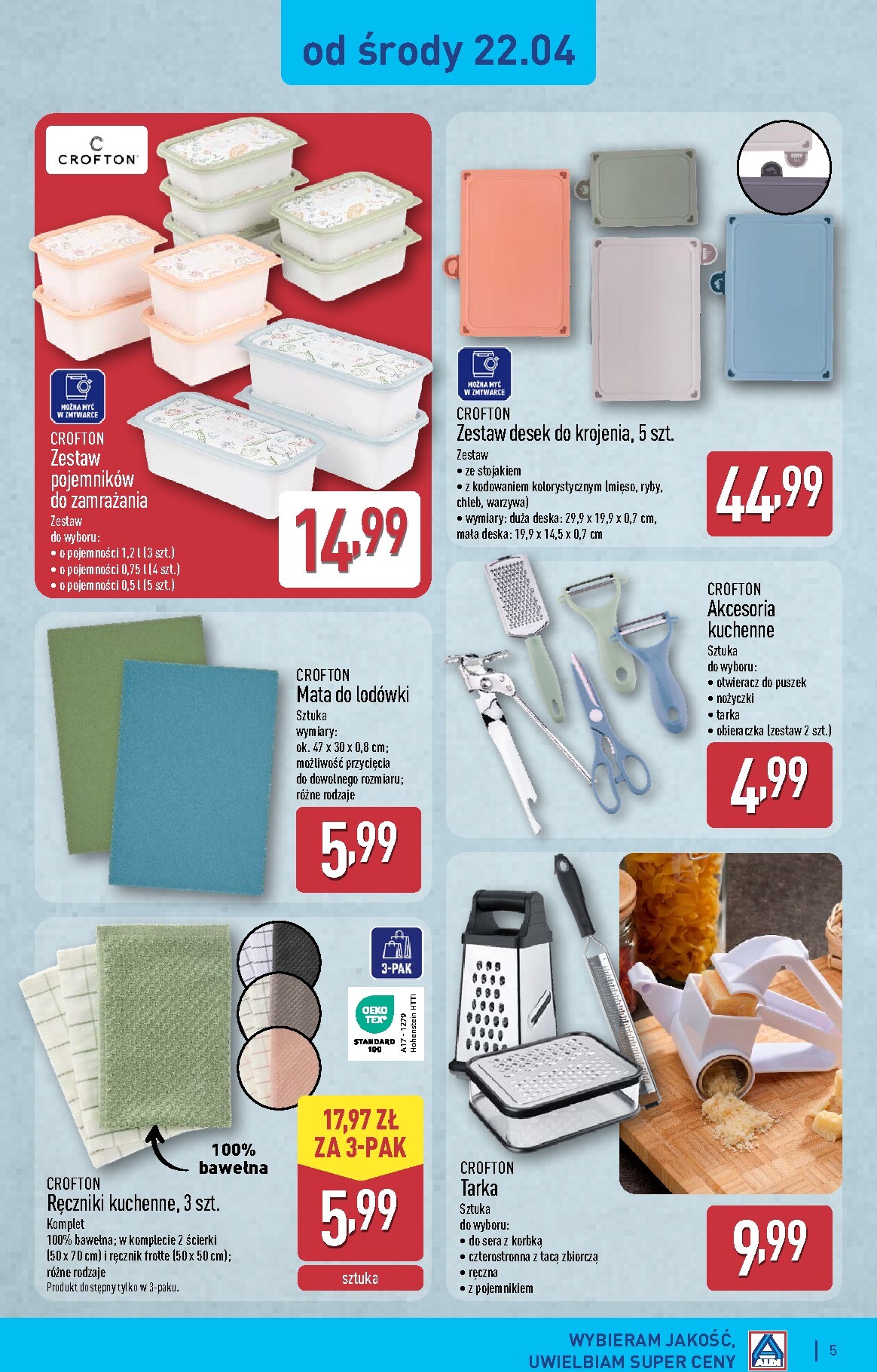aldi - Nowa gazetka ALDI - Akcesoria Kuchenne ważna od 22.04.2026 do 25.04.2026 - page: 5