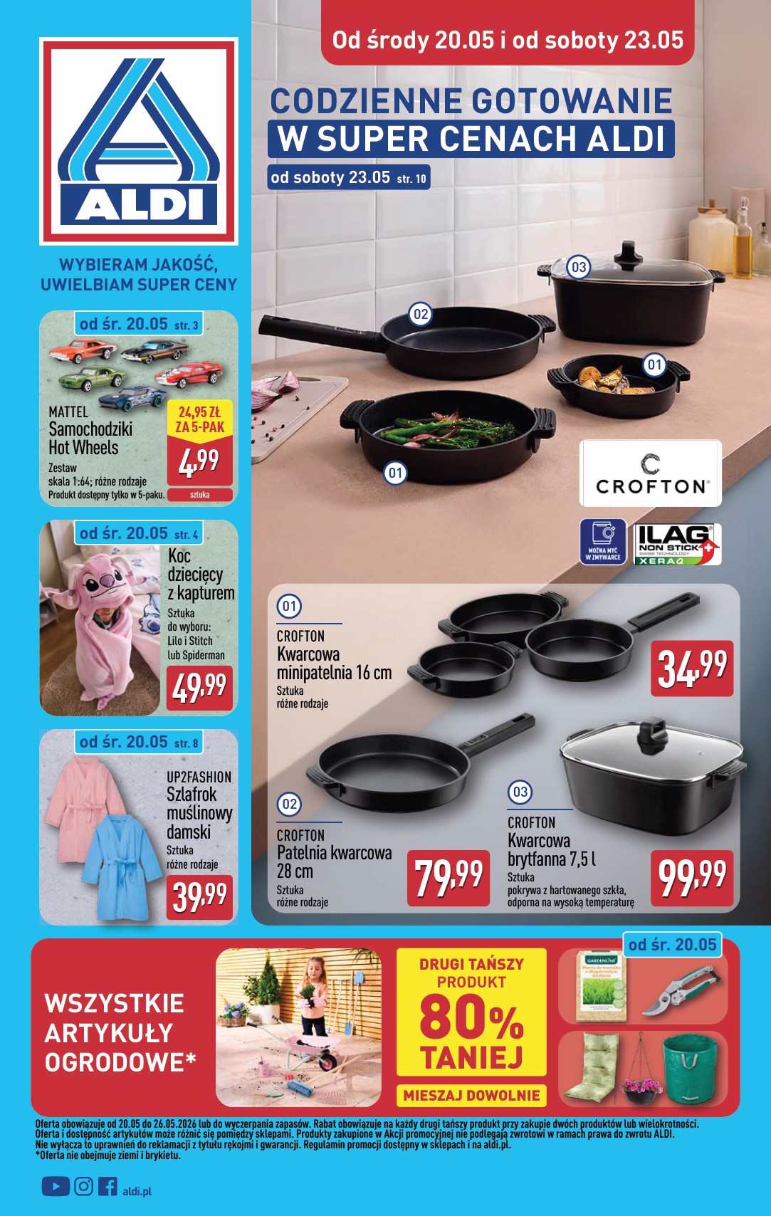 aldi - Nowa gazetka ALDI - Artykuły przemysłowe i tekstylia ważna od 20.05.2026 do 23.05.2026
