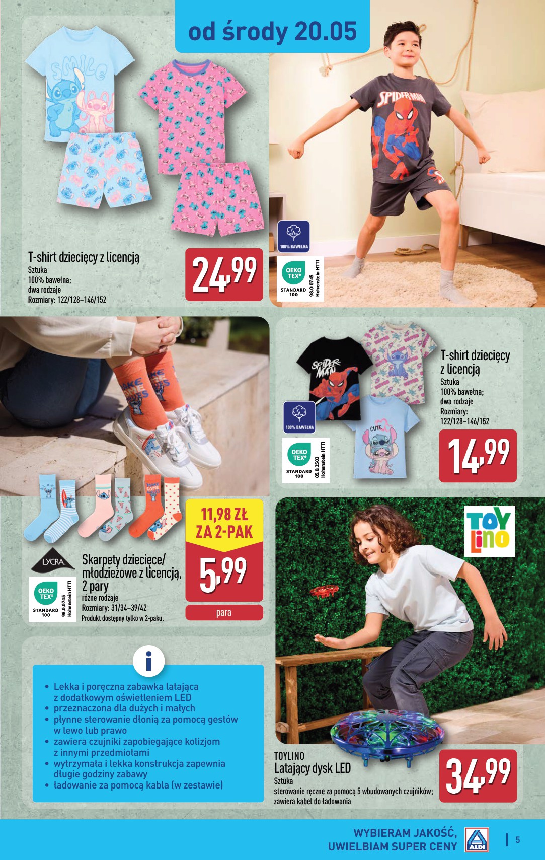 aldi - Nowa gazetka ALDI - Artykuły przemysłowe i tekstylia ważna od 20.05.2026 do 23.05.2026 - page: 5