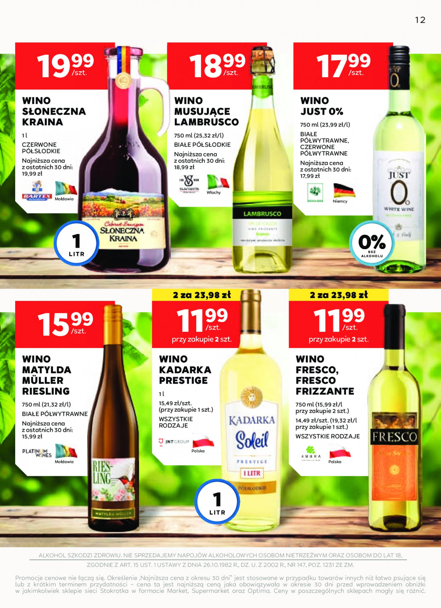 stokrotka - Stokrotka Supermarket - Oferta alkoholowa gazetka aktualna ważna od 25.04. - 22.05. - page: 12