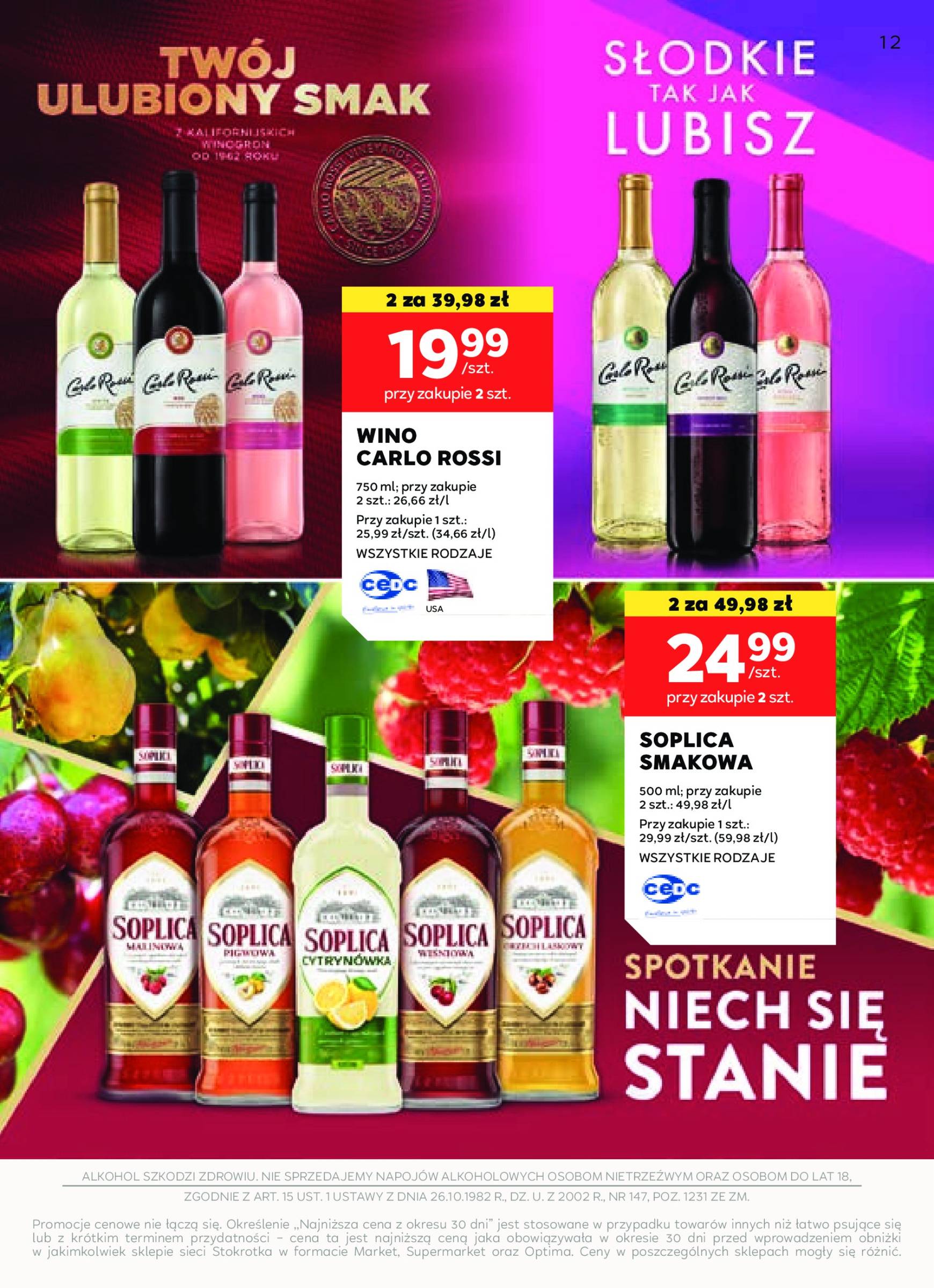 stokrotka - Stokrotka - Oferta alkoholowa gazetka ważna od 10.10. - 06.11. - page: 12