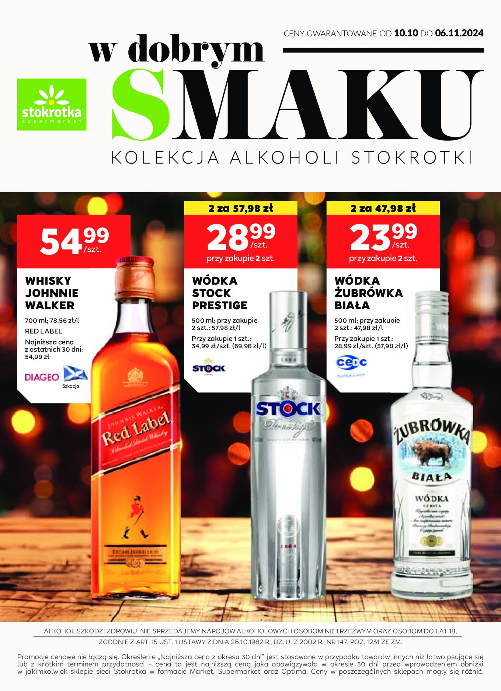 stokrotka - Stokrotka - Oferta alkoholowa gazetka ważna od 10.10. - 06.11. - page: 1