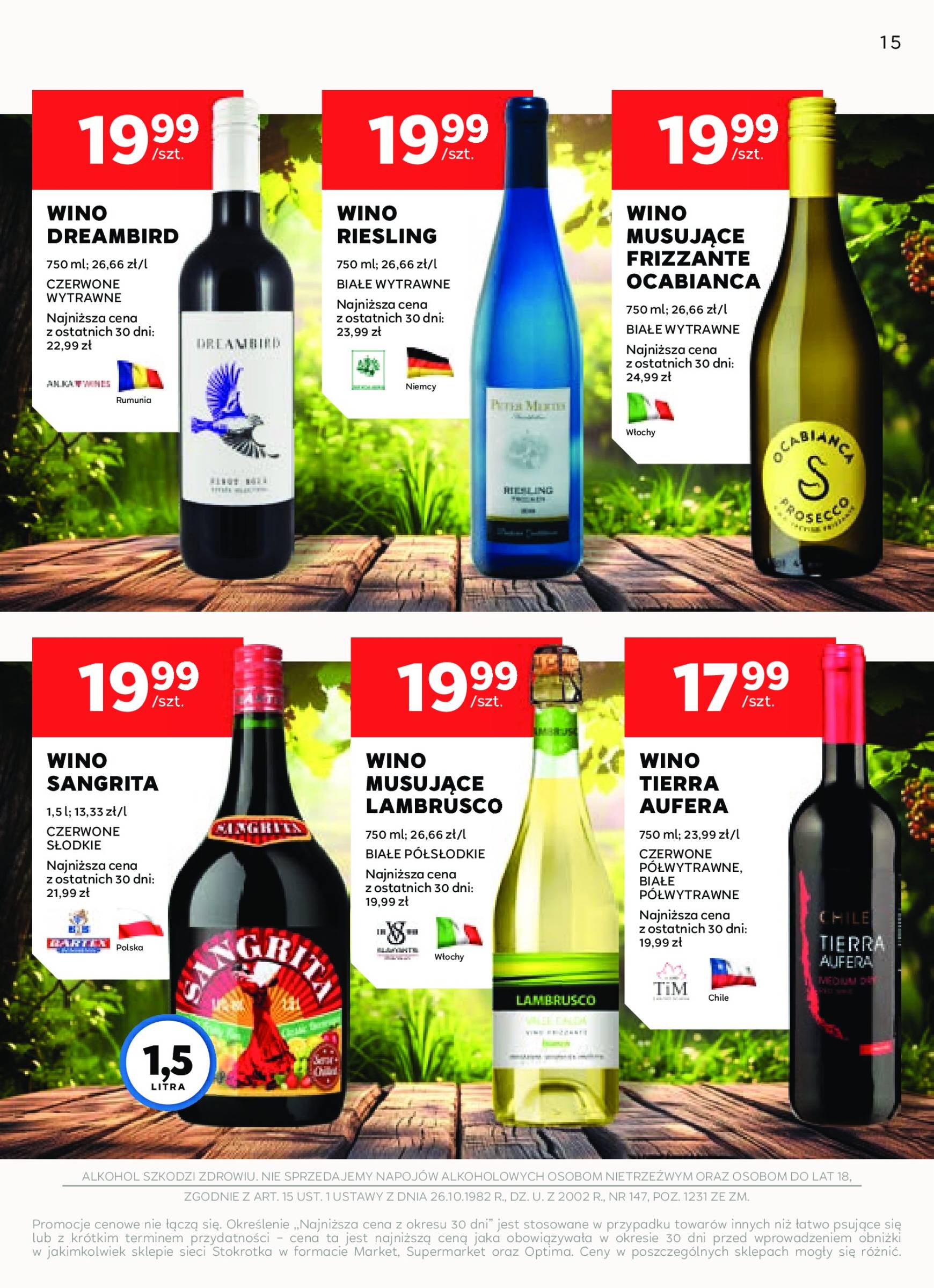 stokrotka - Stokrotka - Oferta alkoholowa gazetka ważna od 10.10. - 06.11. - page: 15