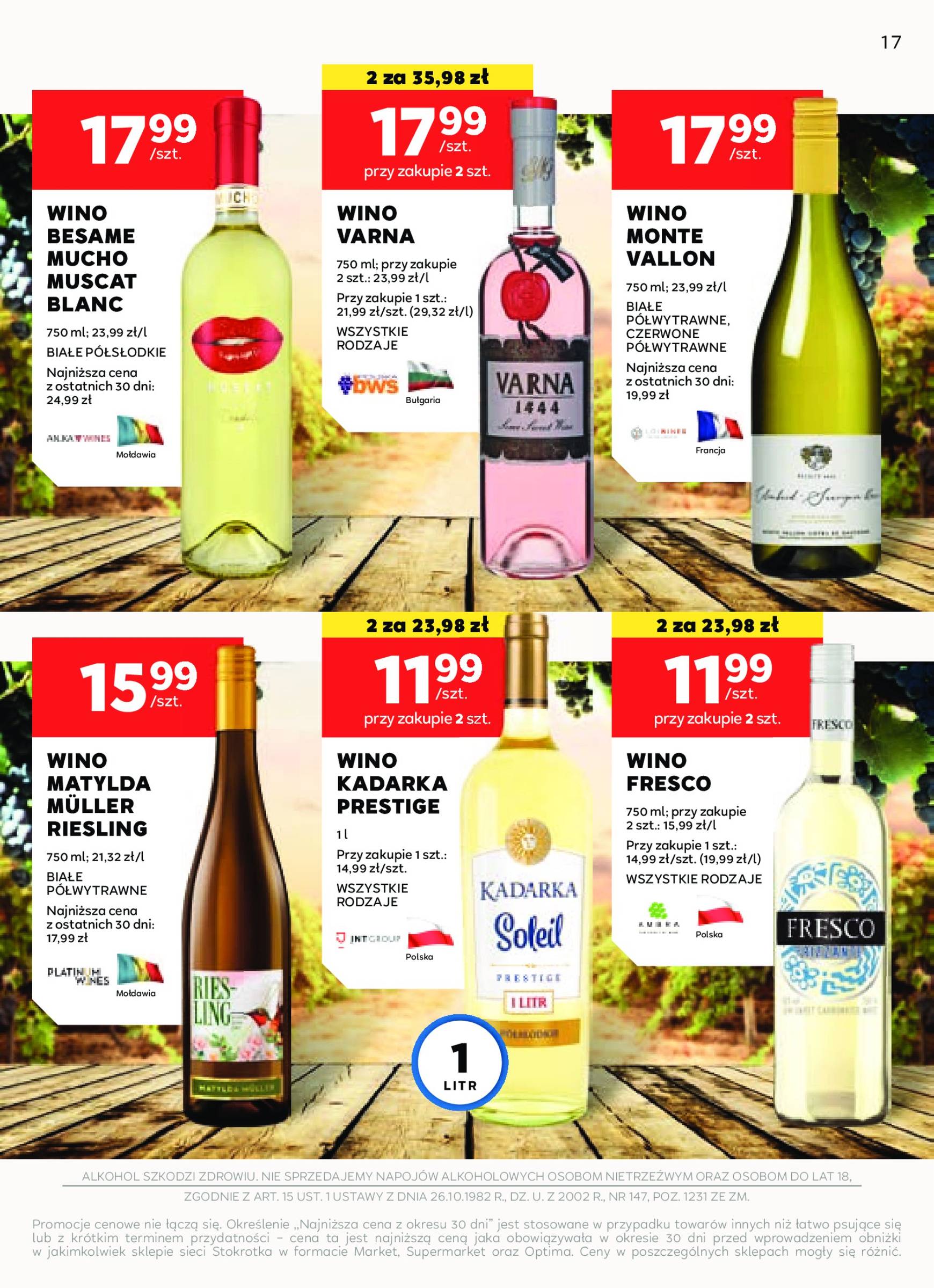 stokrotka - Stokrotka - Oferta alkoholowa gazetka ważna od 10.10. - 06.11. - page: 17