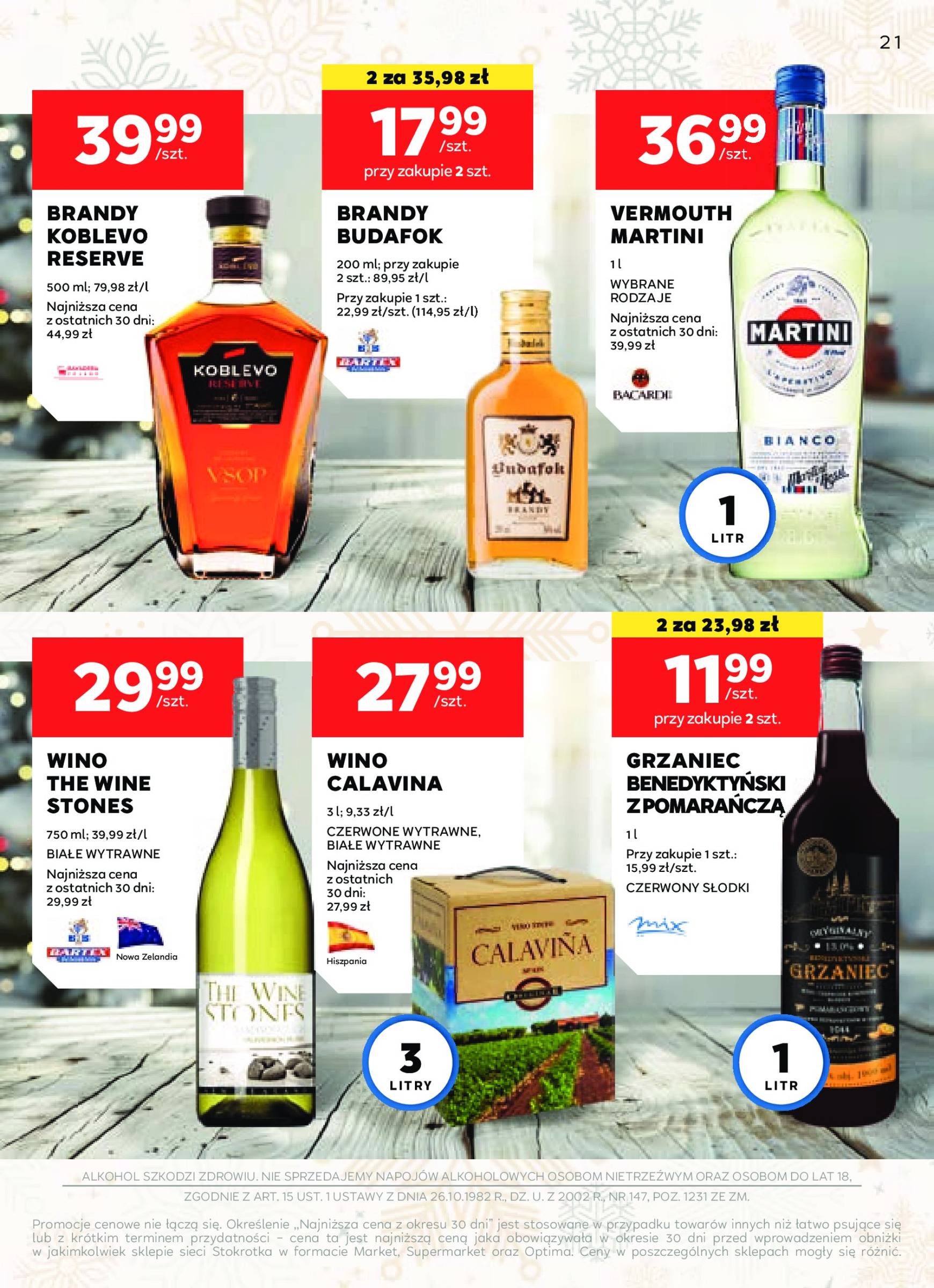 stokrotka - Stokrotka - Oferta alkoholowa gazetka ważna od 05.12. - 02.01. - page: 21