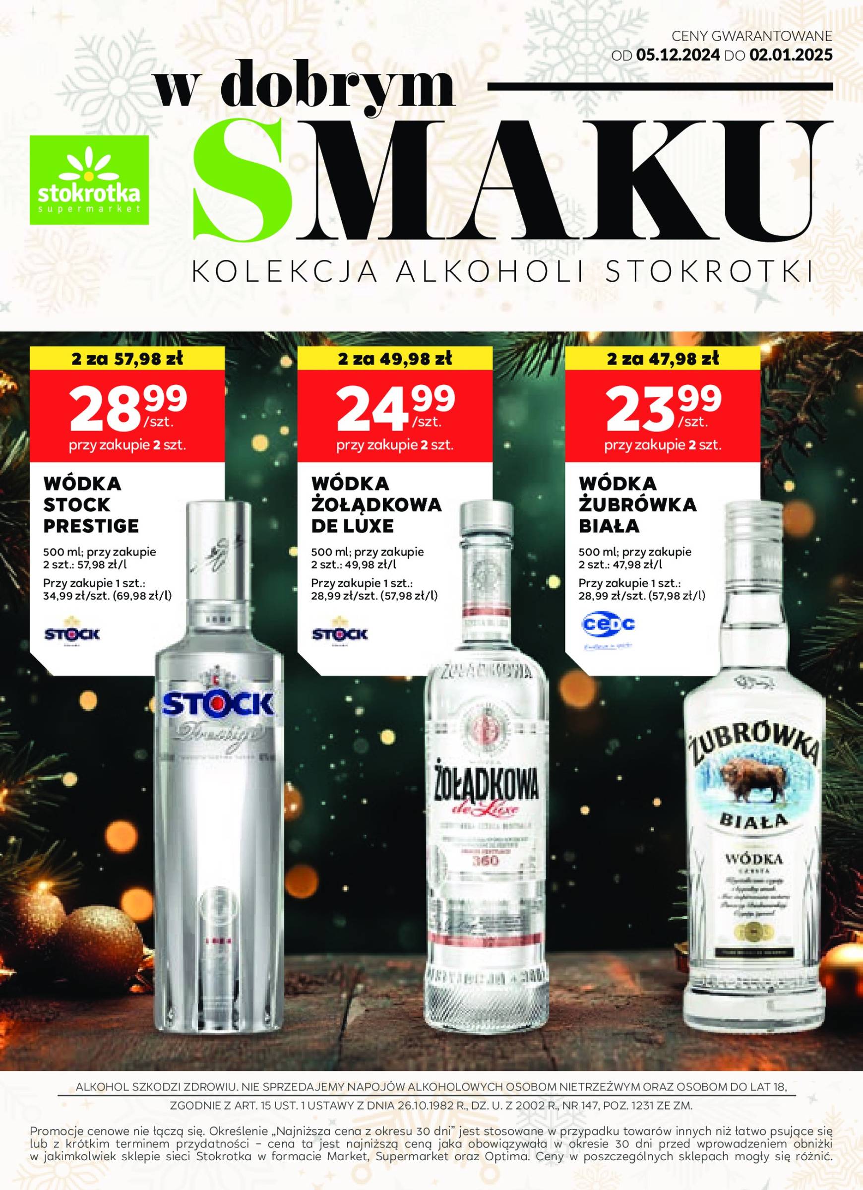 stokrotka - Stokrotka - Oferta alkoholowa gazetka ważna od 05.12. - 02.01.