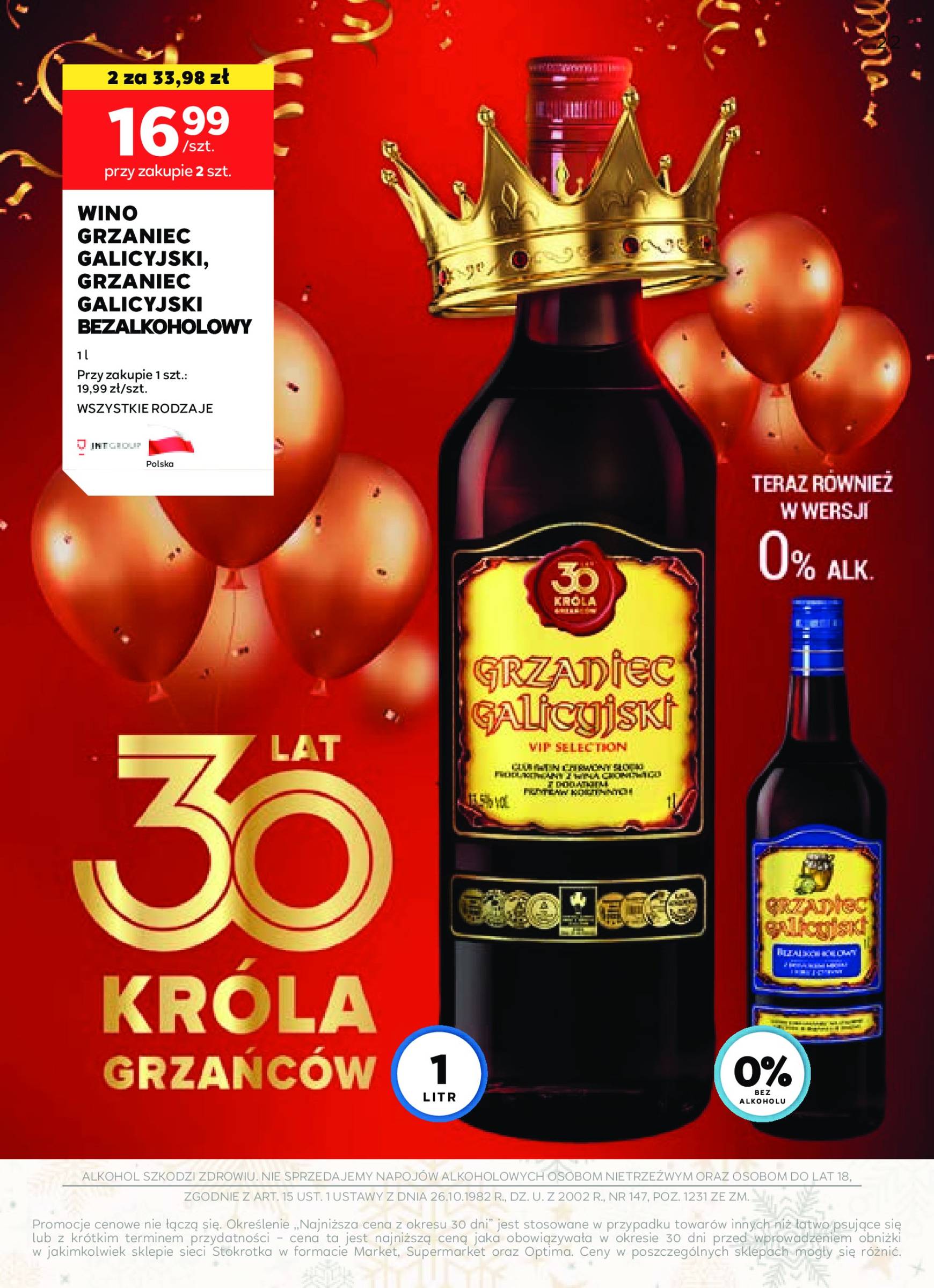 stokrotka - Stokrotka - Oferta alkoholowa gazetka ważna od 05.12. - 02.01. - page: 22