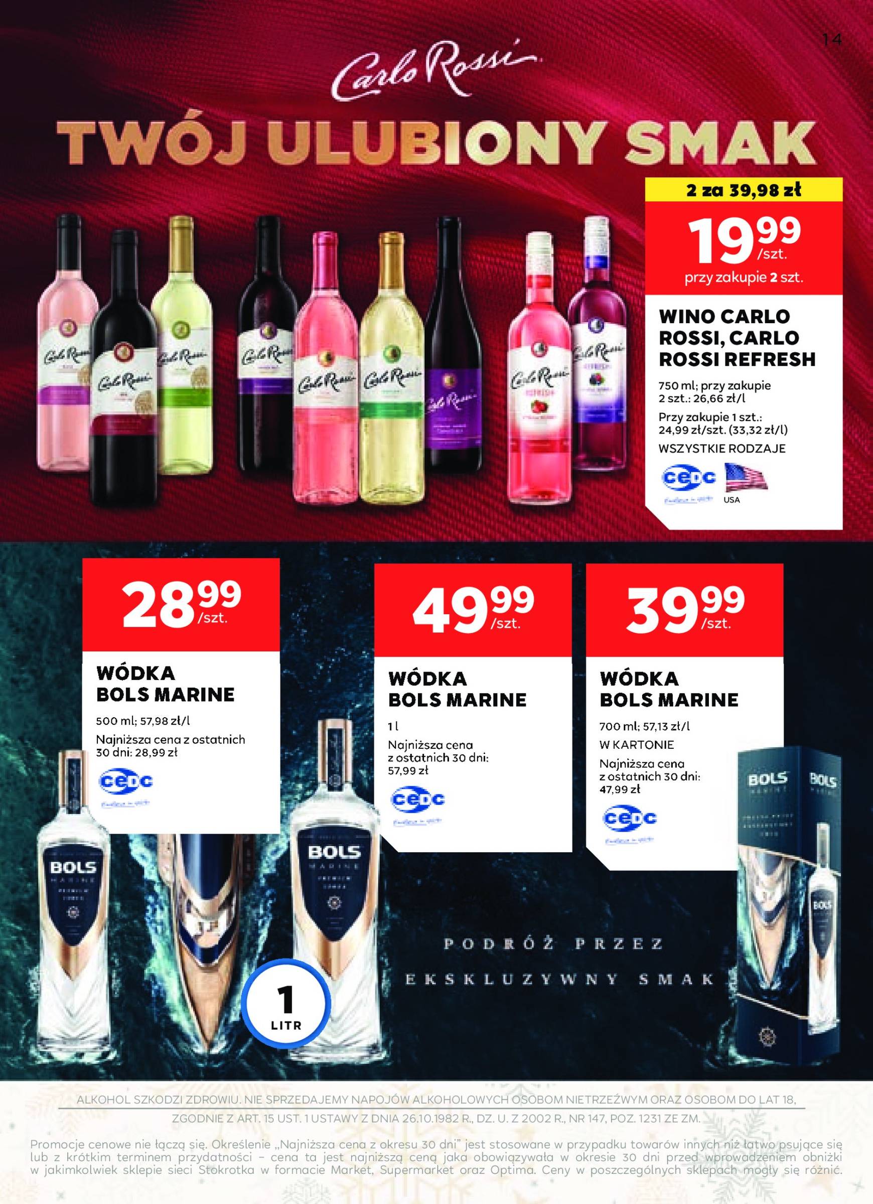 stokrotka - Stokrotka - Oferta alkoholowa gazetka ważna od 05.12. - 02.01. - page: 14